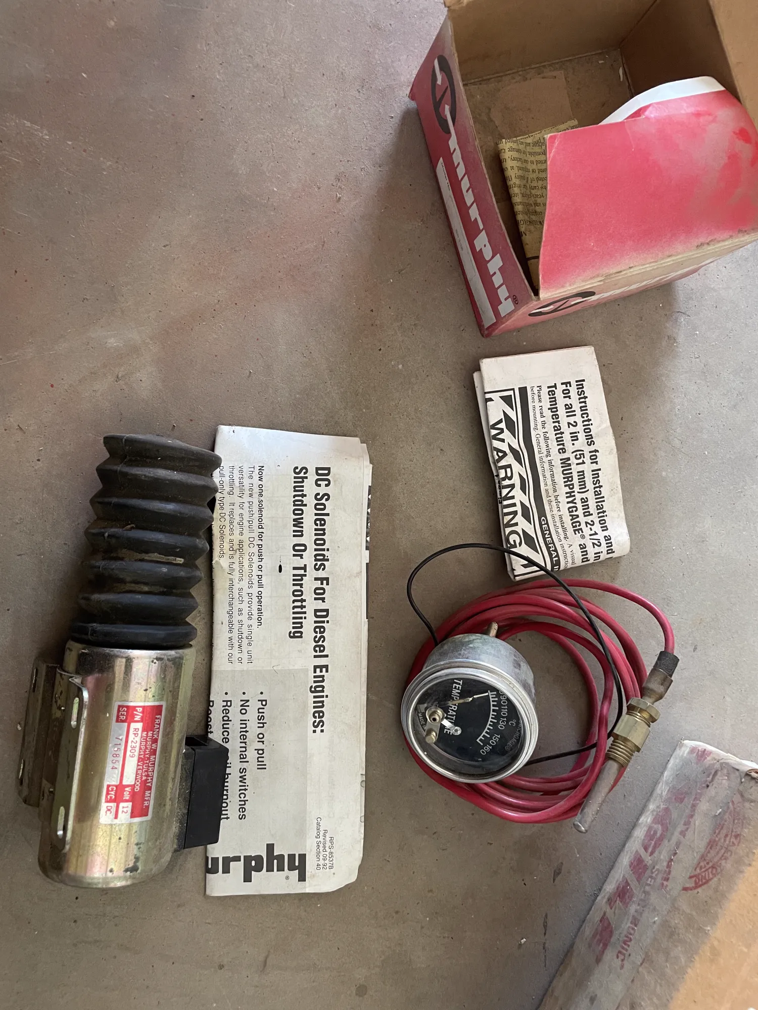Murphy Stop Solenoïde & Temperatuurmeter - Agri Onderdelen