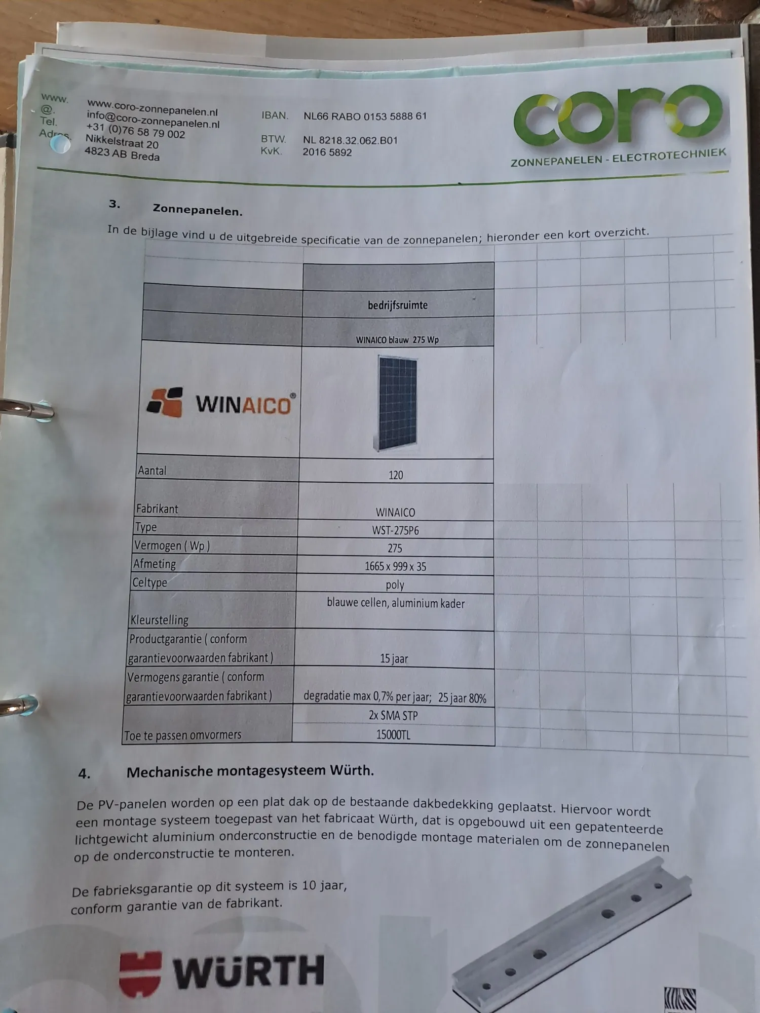 Zonnepanelen 60 stuks, 275W - 6 Jaar Oud met Omvormer