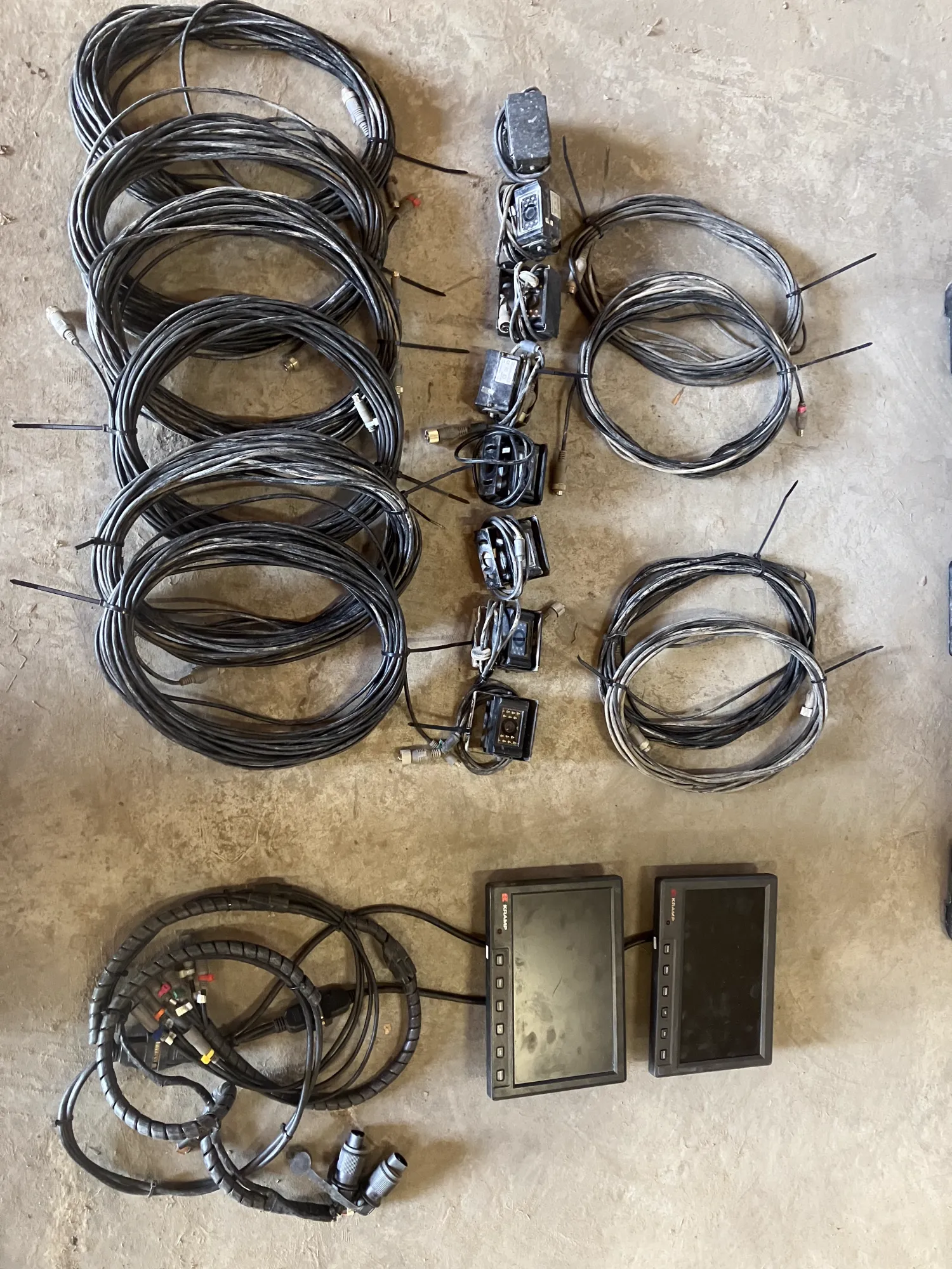 Kramp LCD Quad Monitor Set - Complete set met camera's