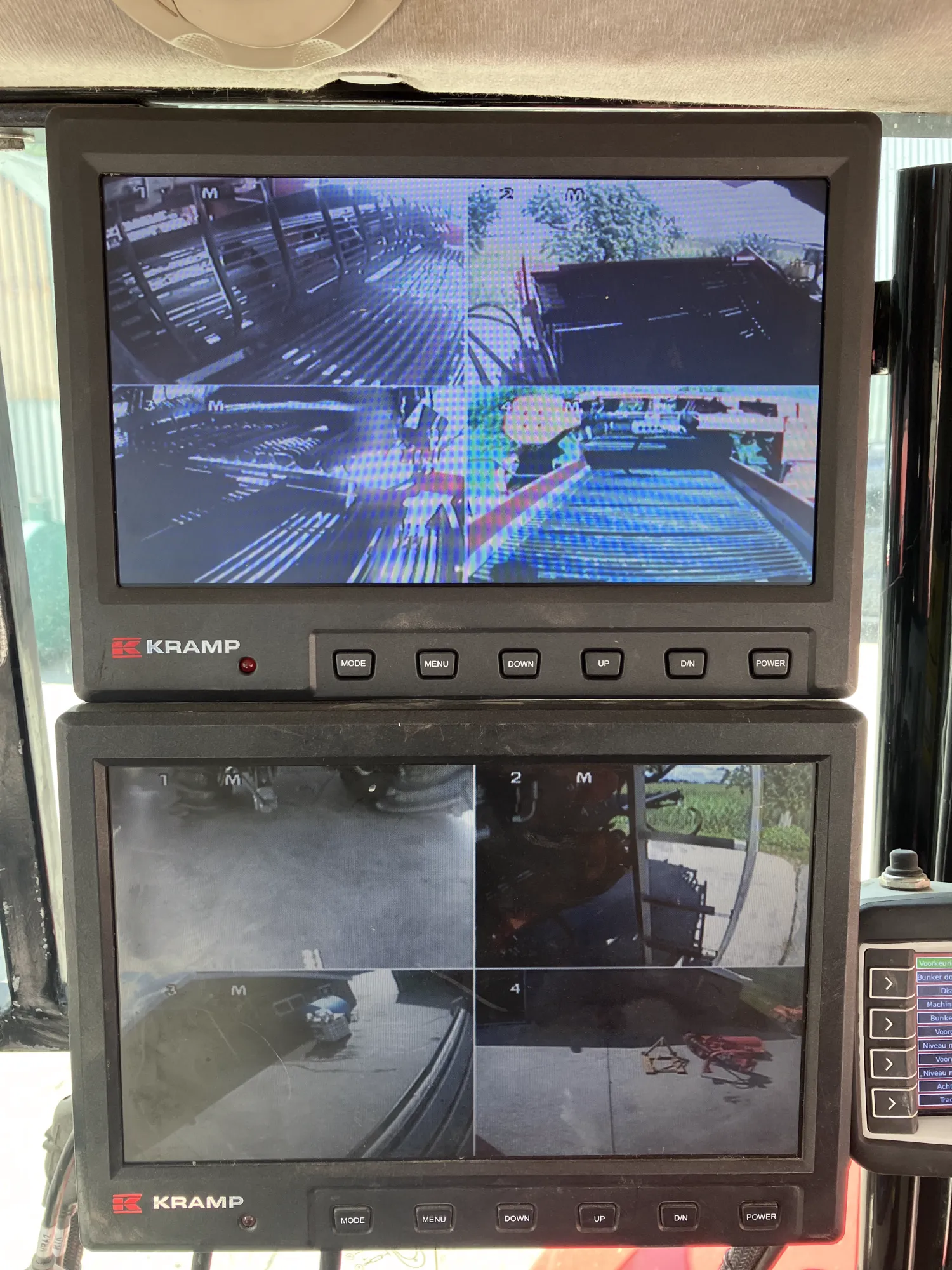 Kramp LCD Quad Monitor Set - Complete set met camera's