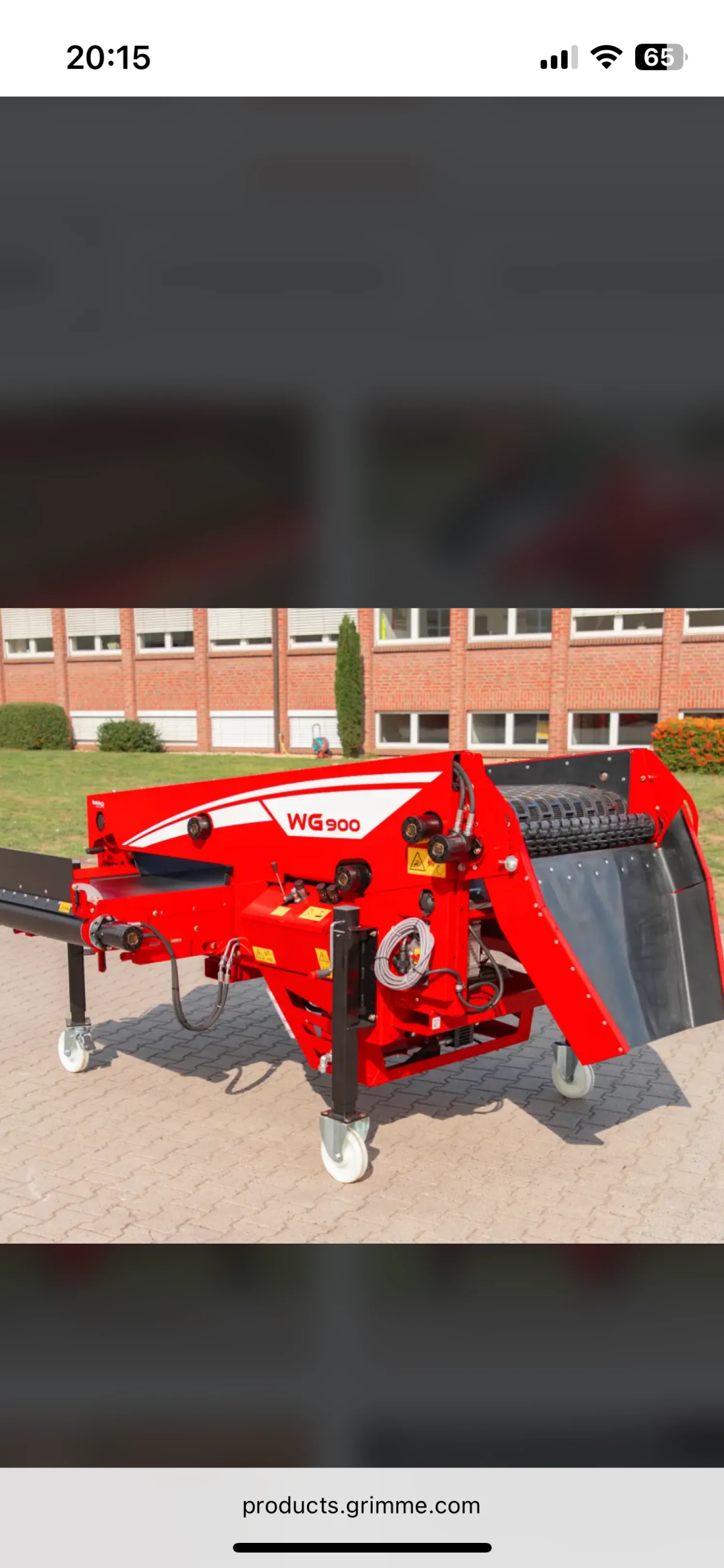 Grimme WG 900 voorsorteerder huren met diverse maten