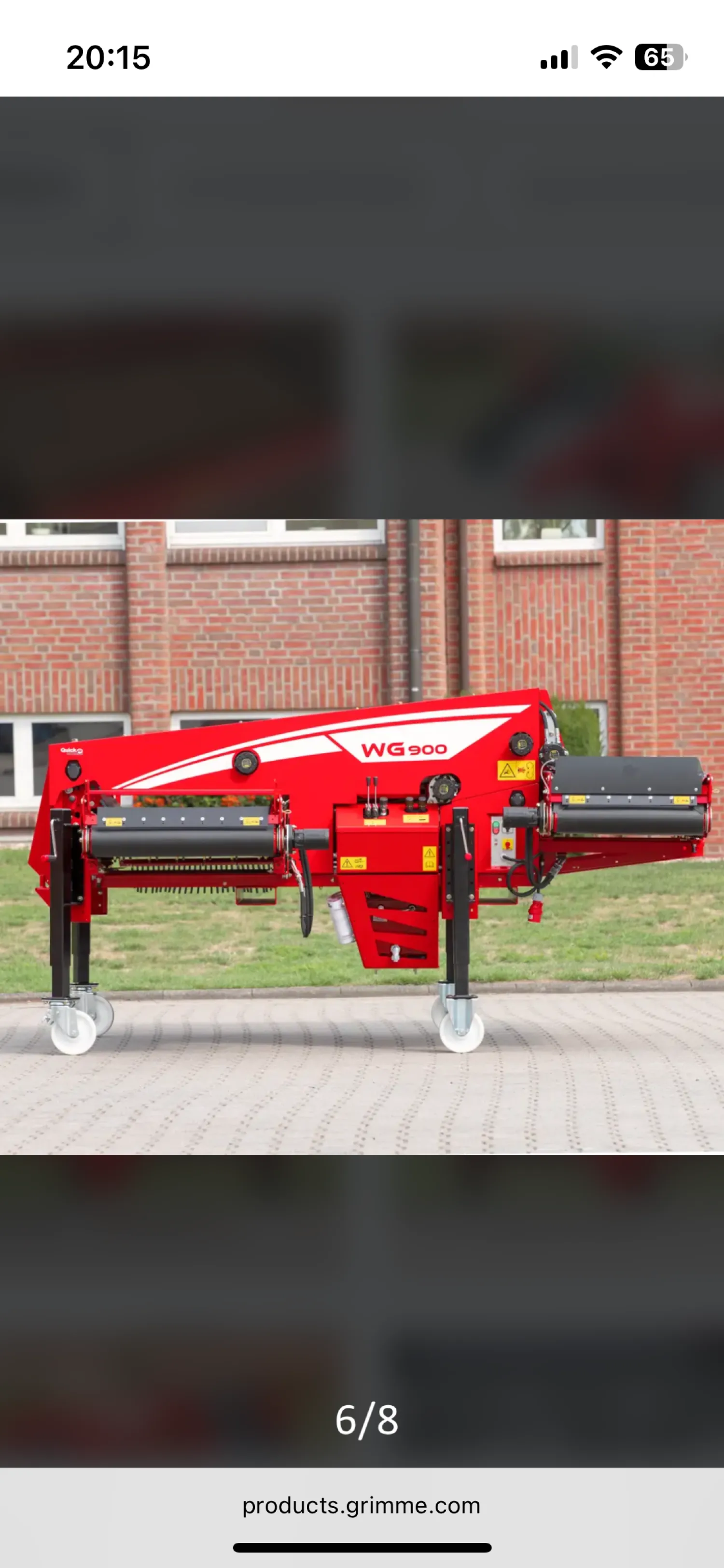 Grimme WG 900 voorsorteerder huren met diverse maten
