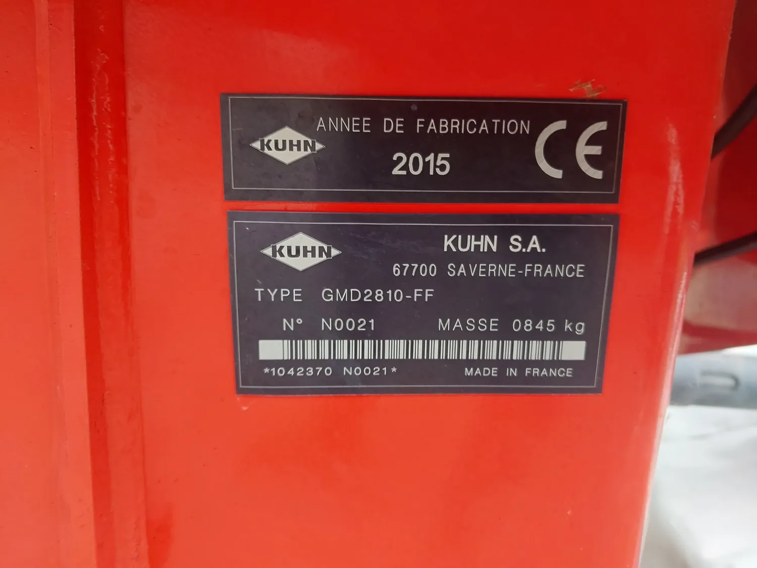 Kuhn GMD 2810 Schijvenmaaier | 2015 | Hydraulische Lift