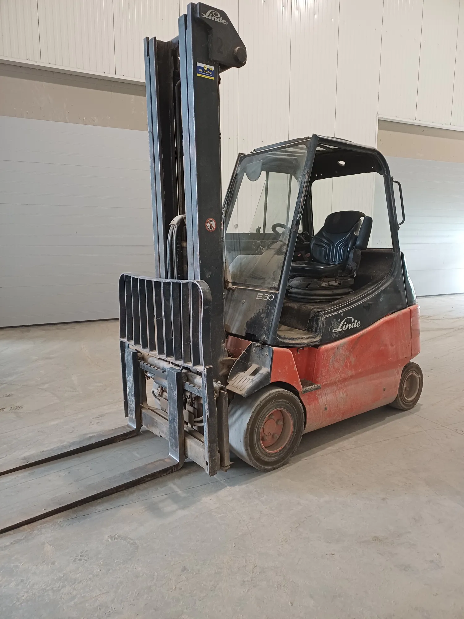 Linde E30 Forklift, 2004, 6.40m Mast, Side Shift