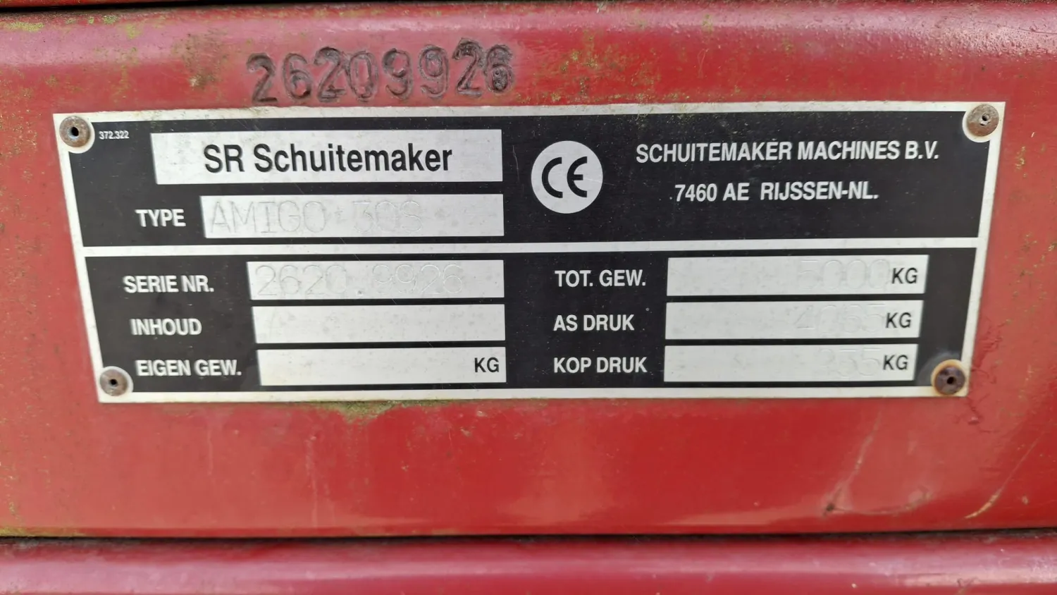 Schuitemaker Amigo 30S (2011) - Ножове на ролката