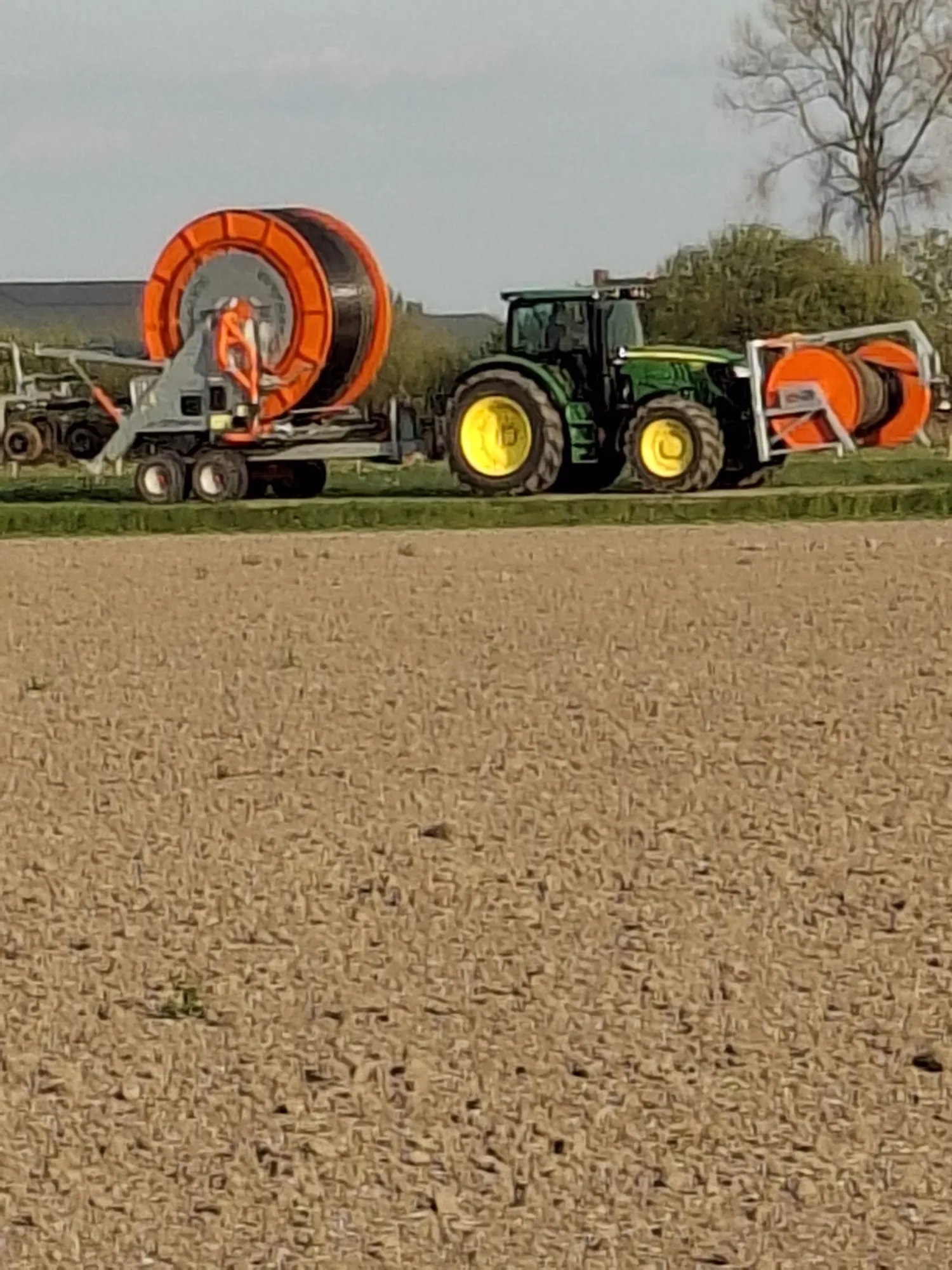 Slanghaspel M2: 900m 5" slang, gegalvaniseerd frame
