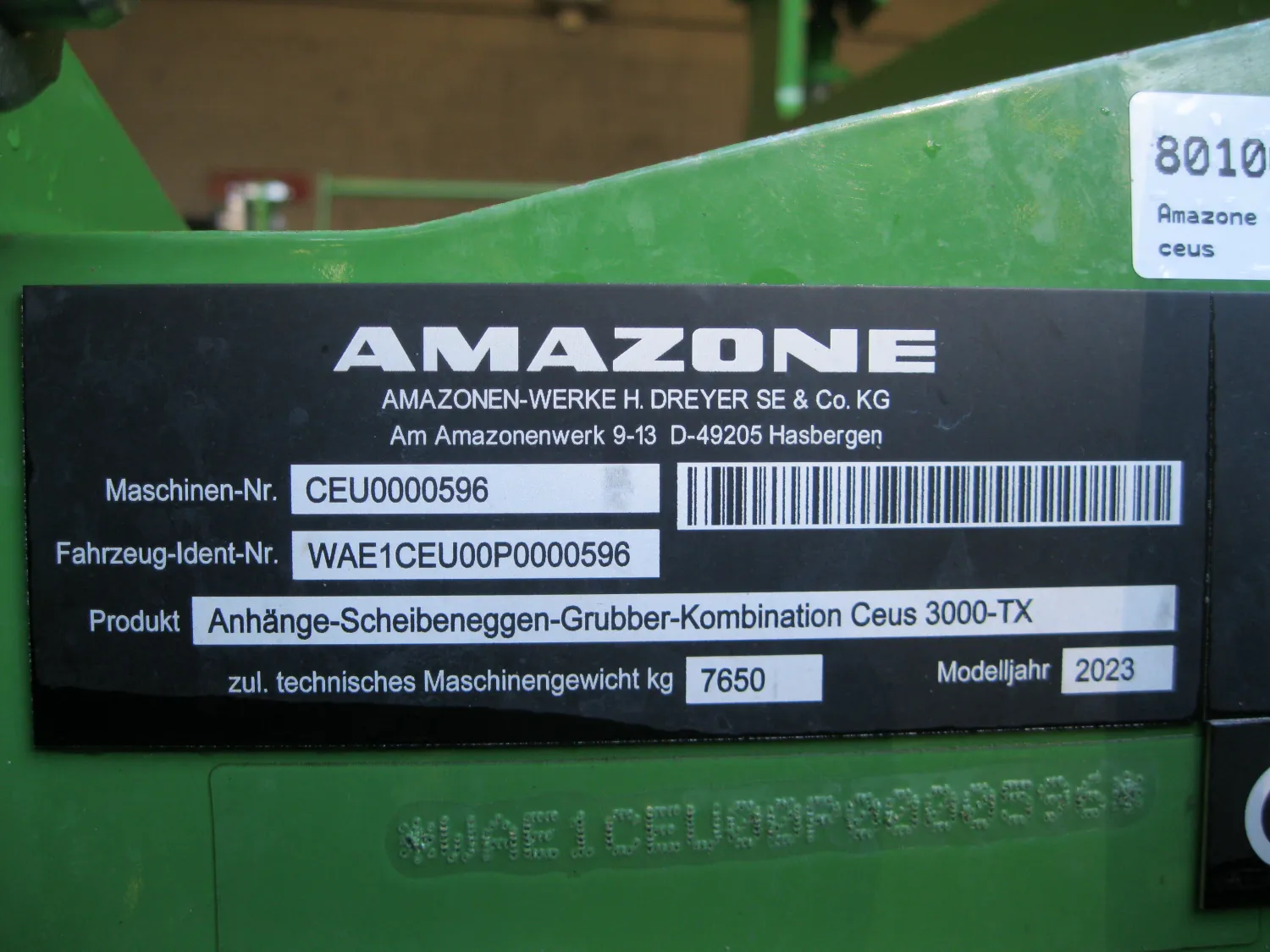 Amazone Ceus 3000-TX | Ex Demo 2023 | Stoppelbearbeitung