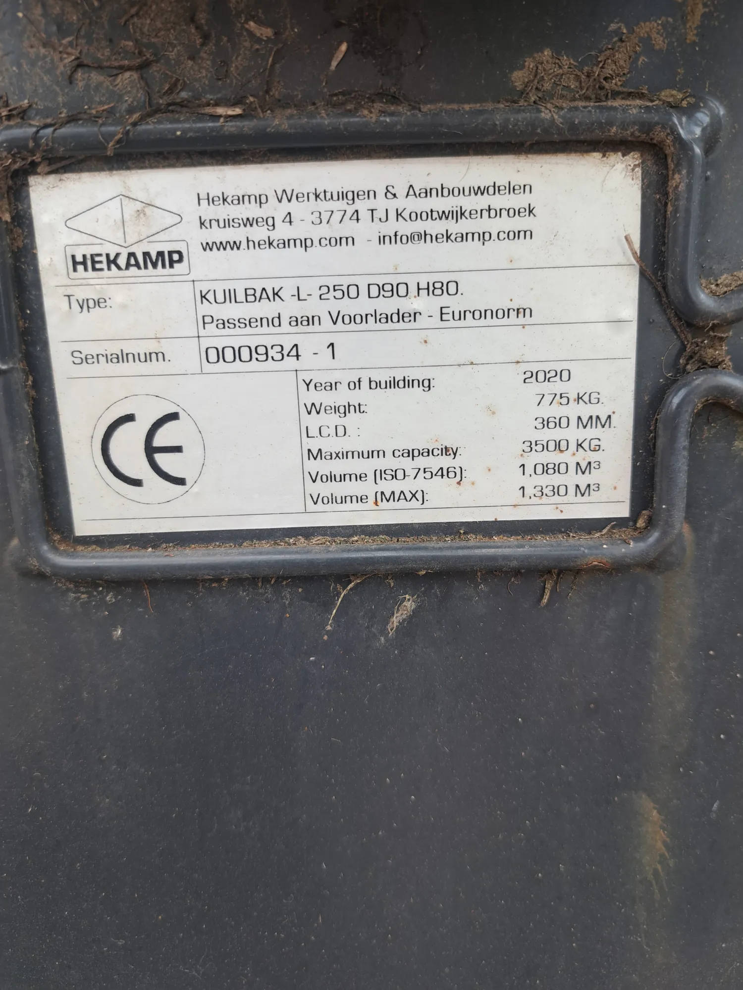 Hekamp Pelikaanbak 2.50m - Euro Aansluiting