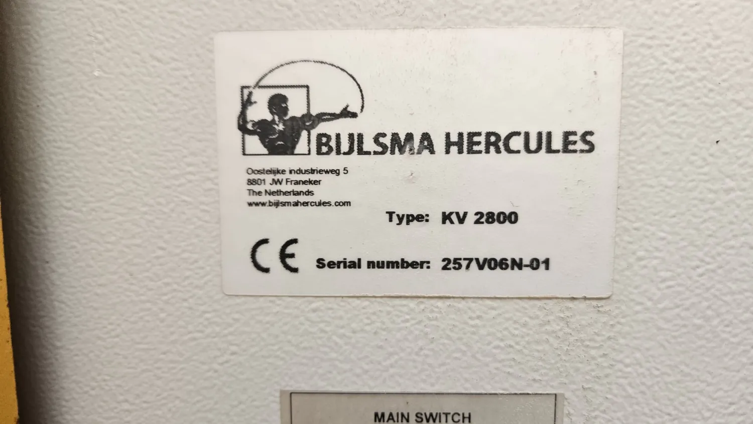 Bijlsma Hercules KV2800 (2014) - Uitstekende staat
