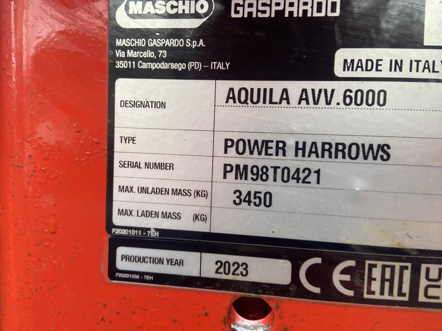 Maschio Aquilla Kreiselegge, 6m, Bj. 2023 – Gepflegt