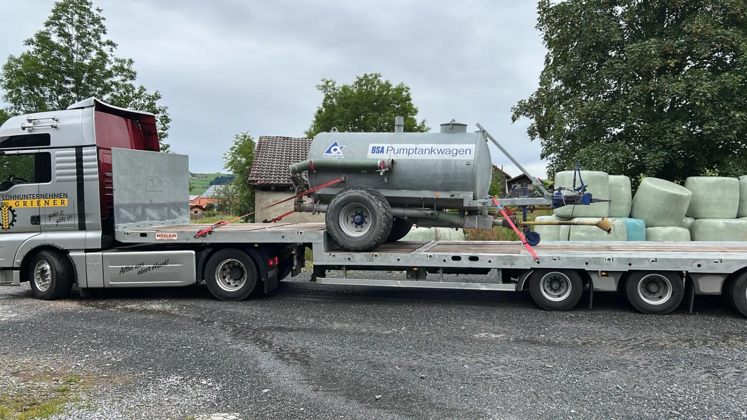 Nationaal transport: landbouwmachines & bulkgoederen