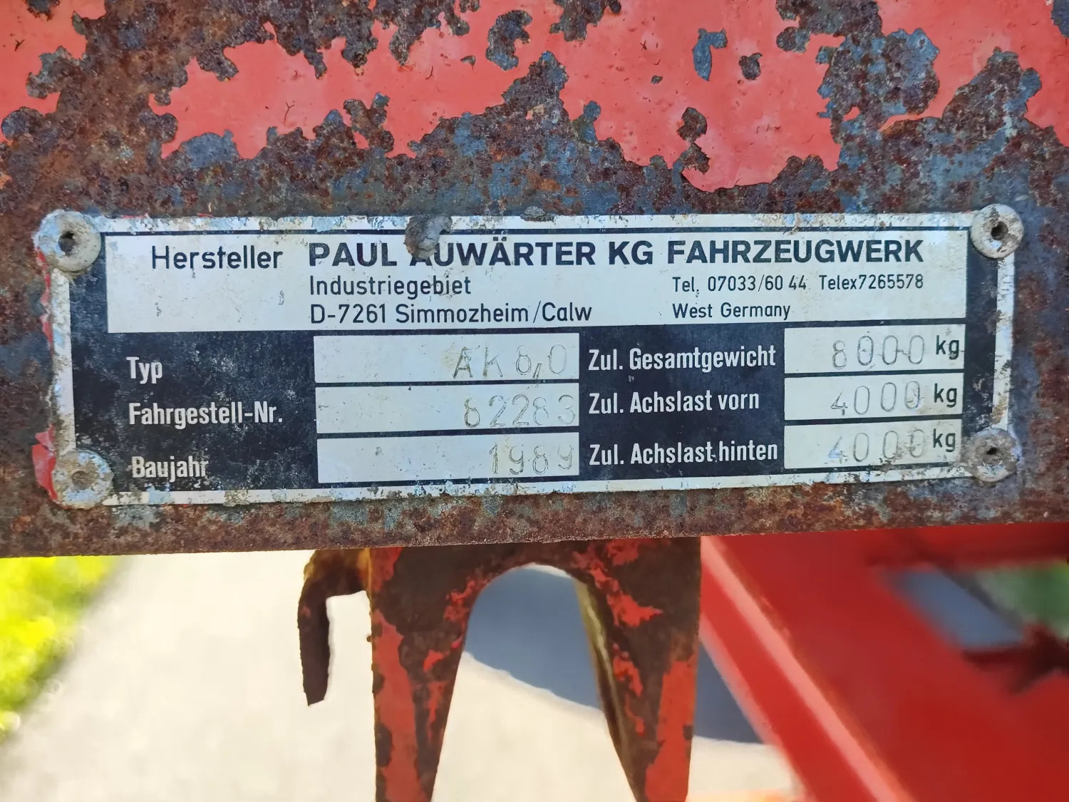 Auwarter Dreiseitenkipper 8t - Top Zustand