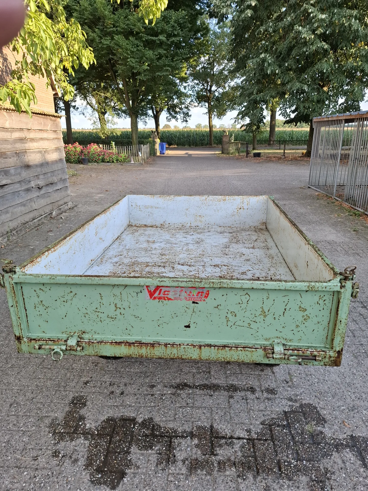 Aanhangwagen voor minitrekker - Handmatige kipfunctie