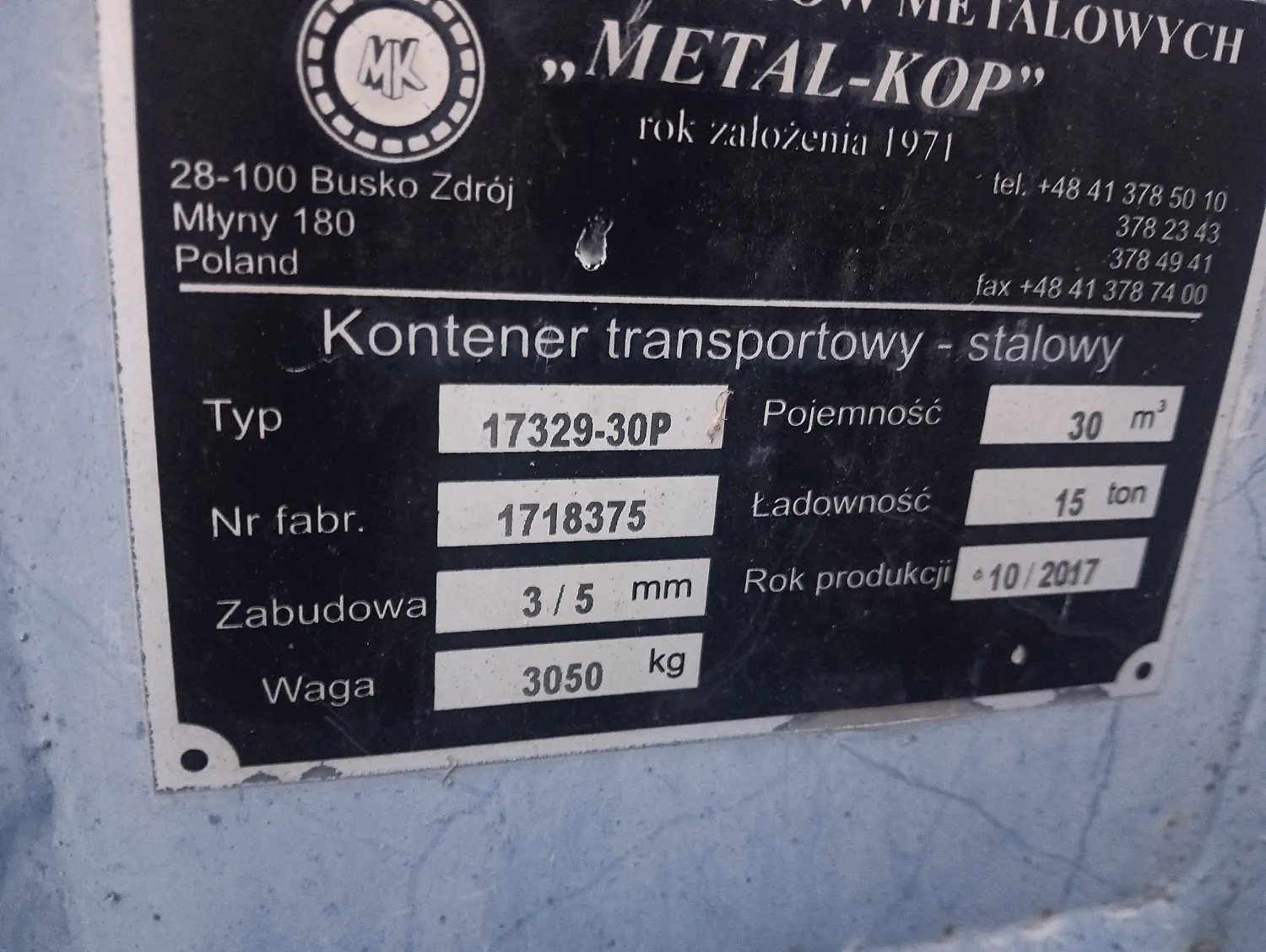 Sauberer 30m³ Container mit Plane - Wenig gebraucht