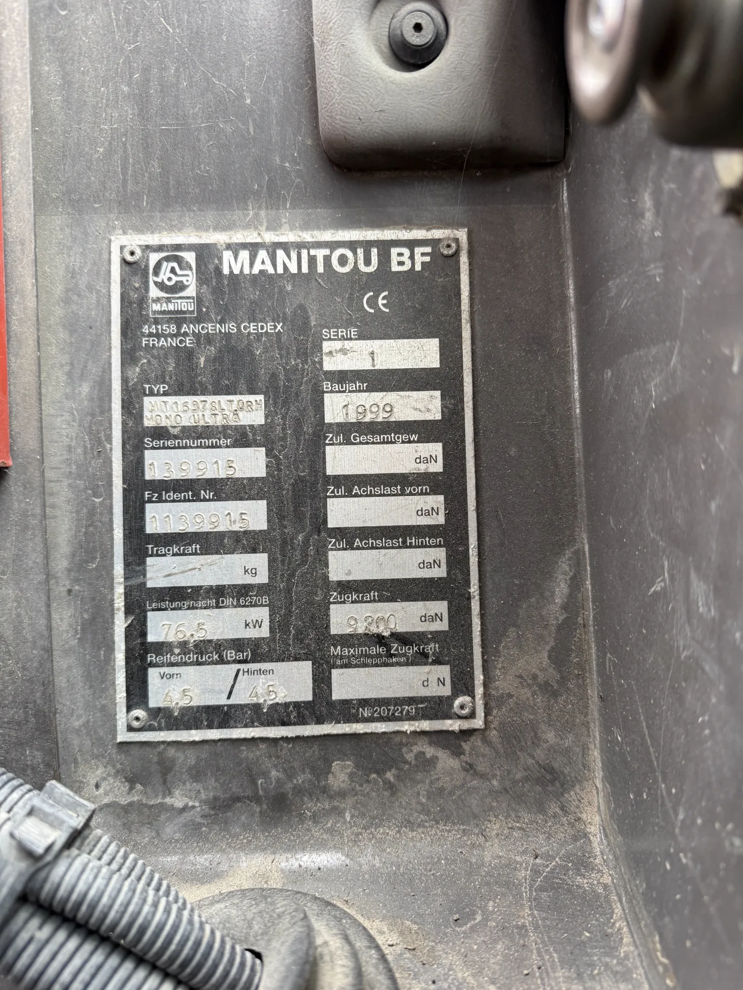 Manitou MT1637 Verreiker - 1999 - 16 Meter Mast
