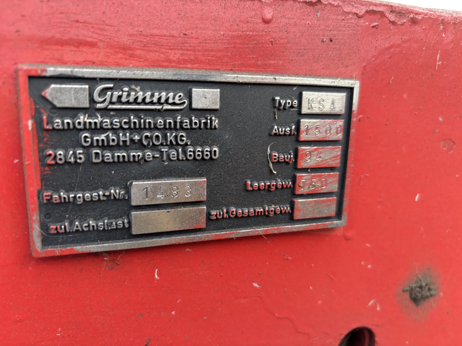 Grimme KS 1500 A Loofklapper | 1994 | 2 Rijen