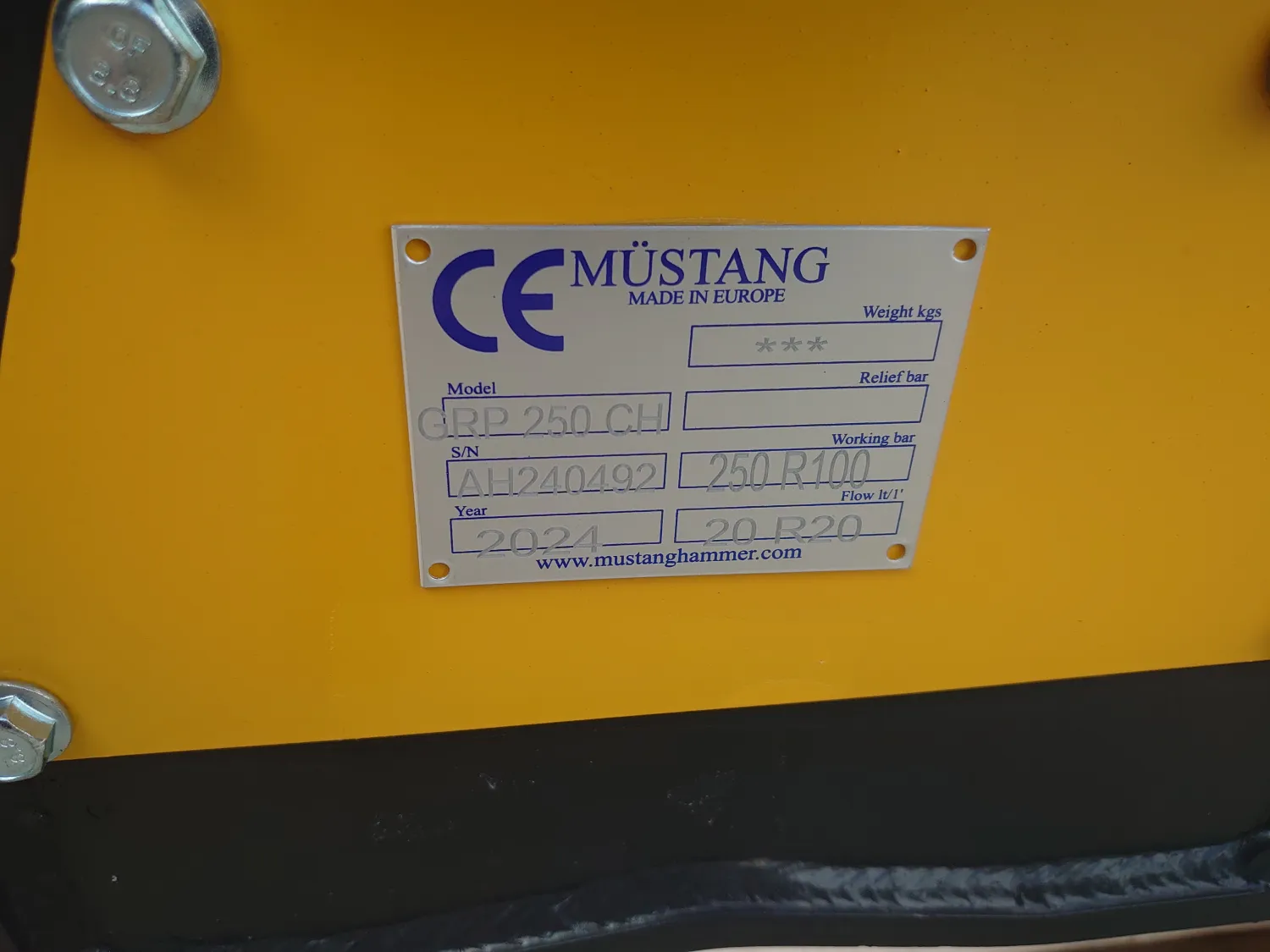 Nieuwe Mustang GRP250CH sorteergrijper - 2024