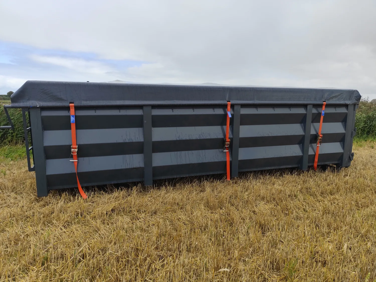 Abrollcontainer 22m³ mit Plane & Türen – Neuwertig