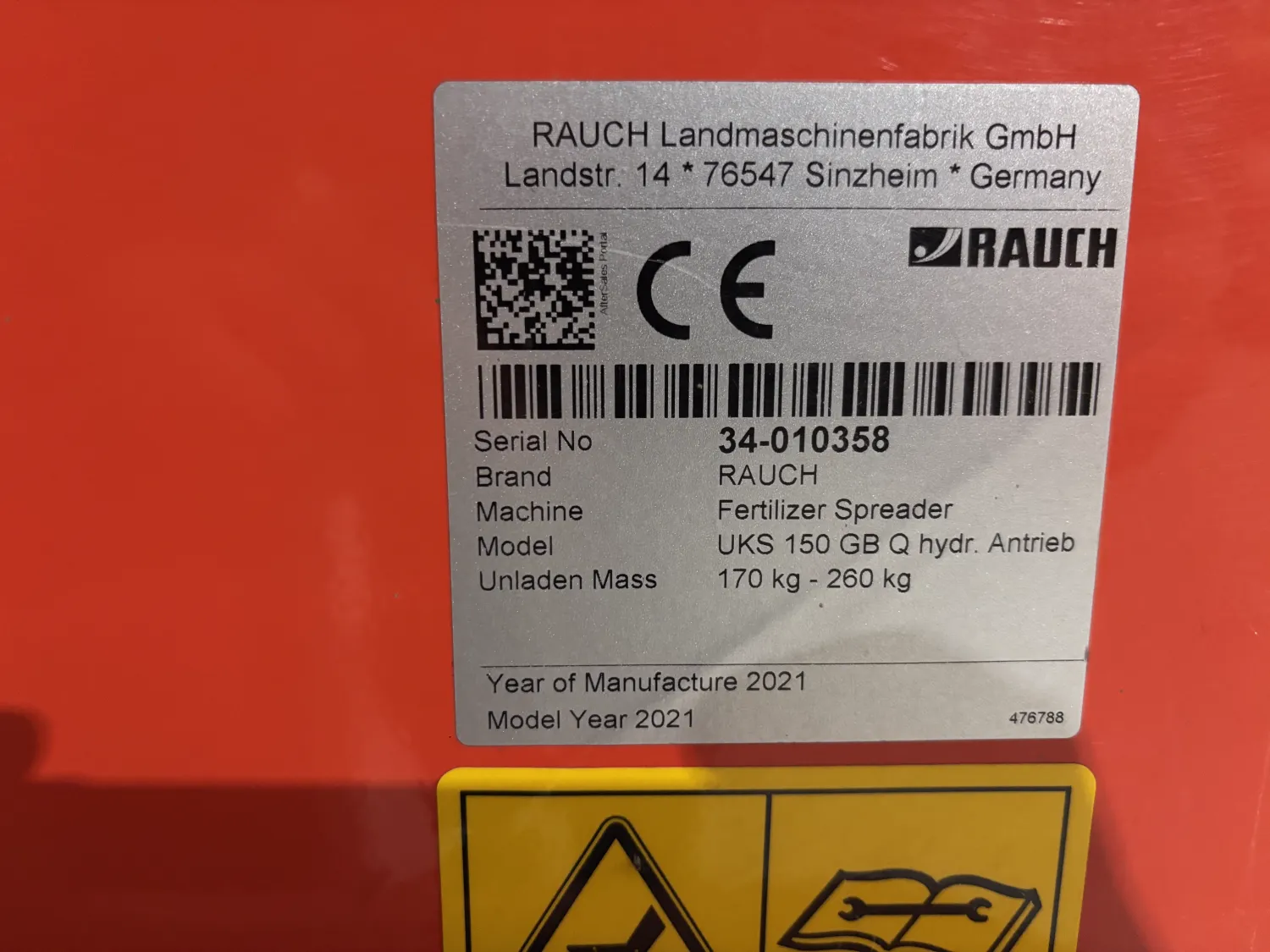 Rauch UKS 150 Strooier - Bouwjaar 2021 - Werkbreedte 1.8m