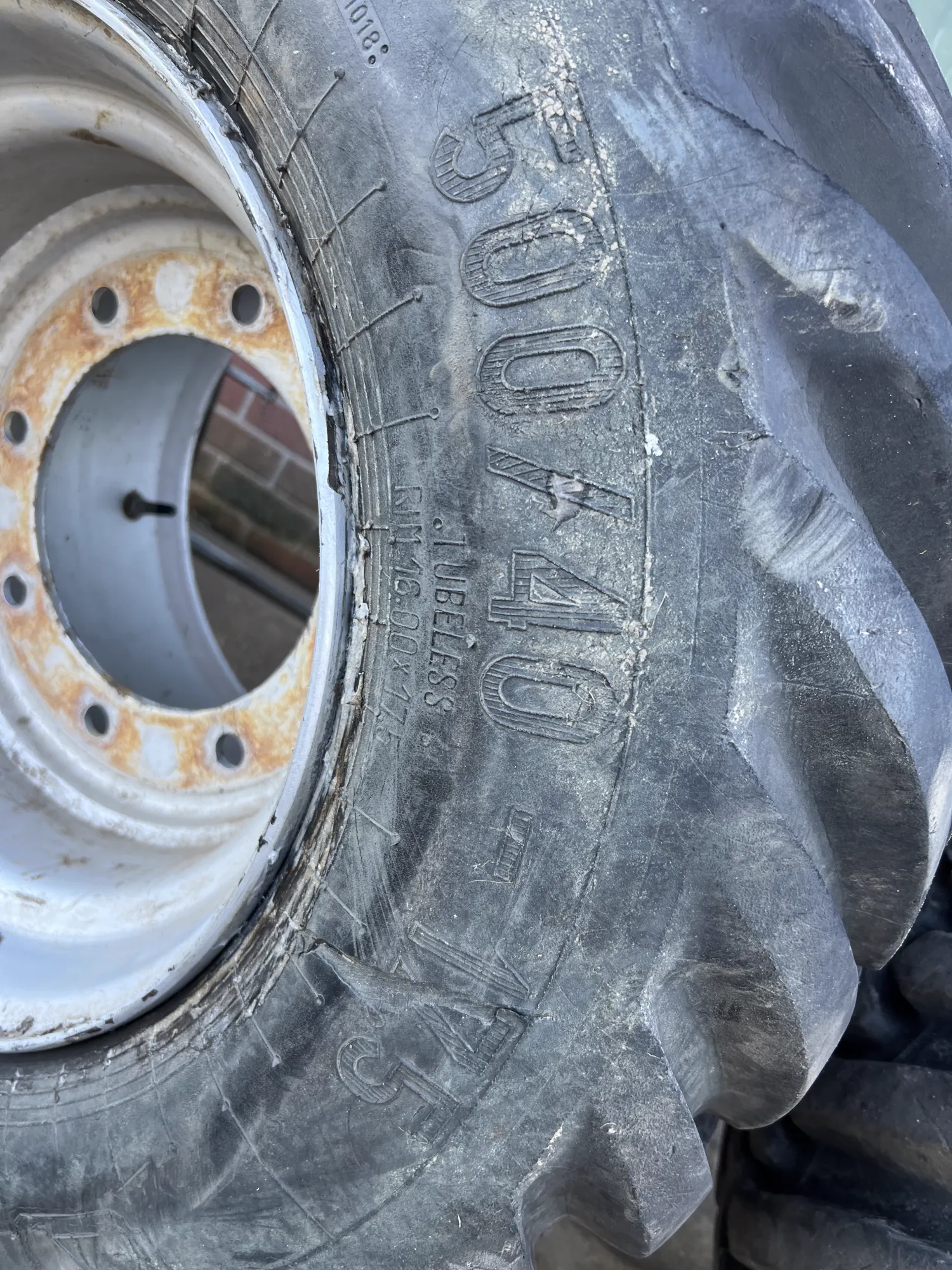 Shovelbanden met velg 500/40R17.5 - Nieuwstaat
