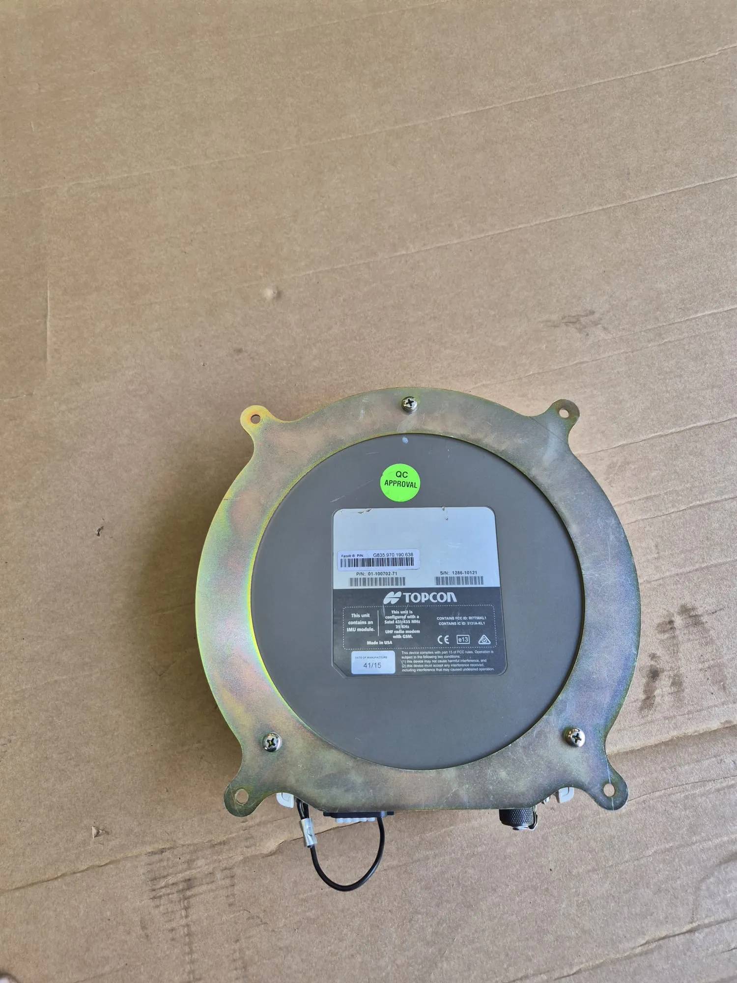Topcon Antenne voor Fendt Varioguide - SBAS Nauwkeurigheid
