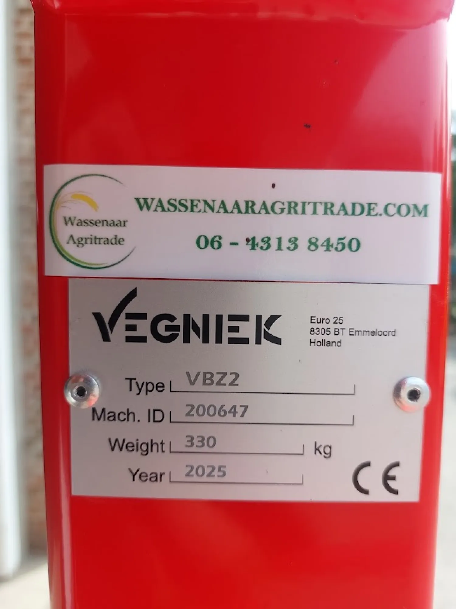Vegniek VB-Z2 Dubbel Vorkenbord - Nieuw | 4000kg Capaciteit