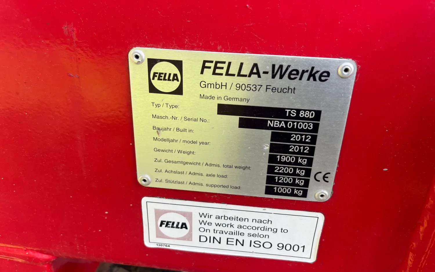 Fella TS 880 Cirkelhark - 2012 - Werkbreedte 8m