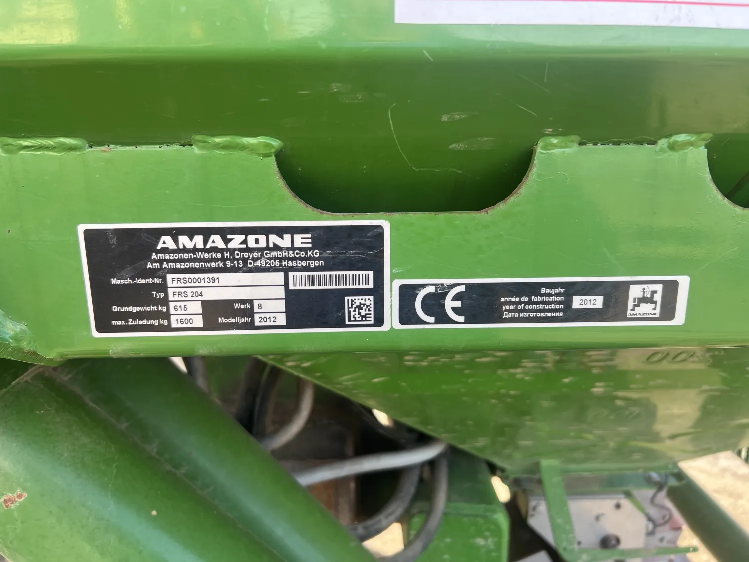 Amazone Zbiornik Przedni - 1200 kg Pszenicy - Stan Bardzo Dobry