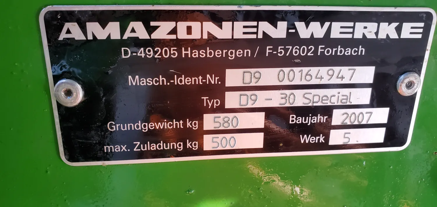 Amazone D9-30 Special Seed Drill For Sale | 350kg Capacity
