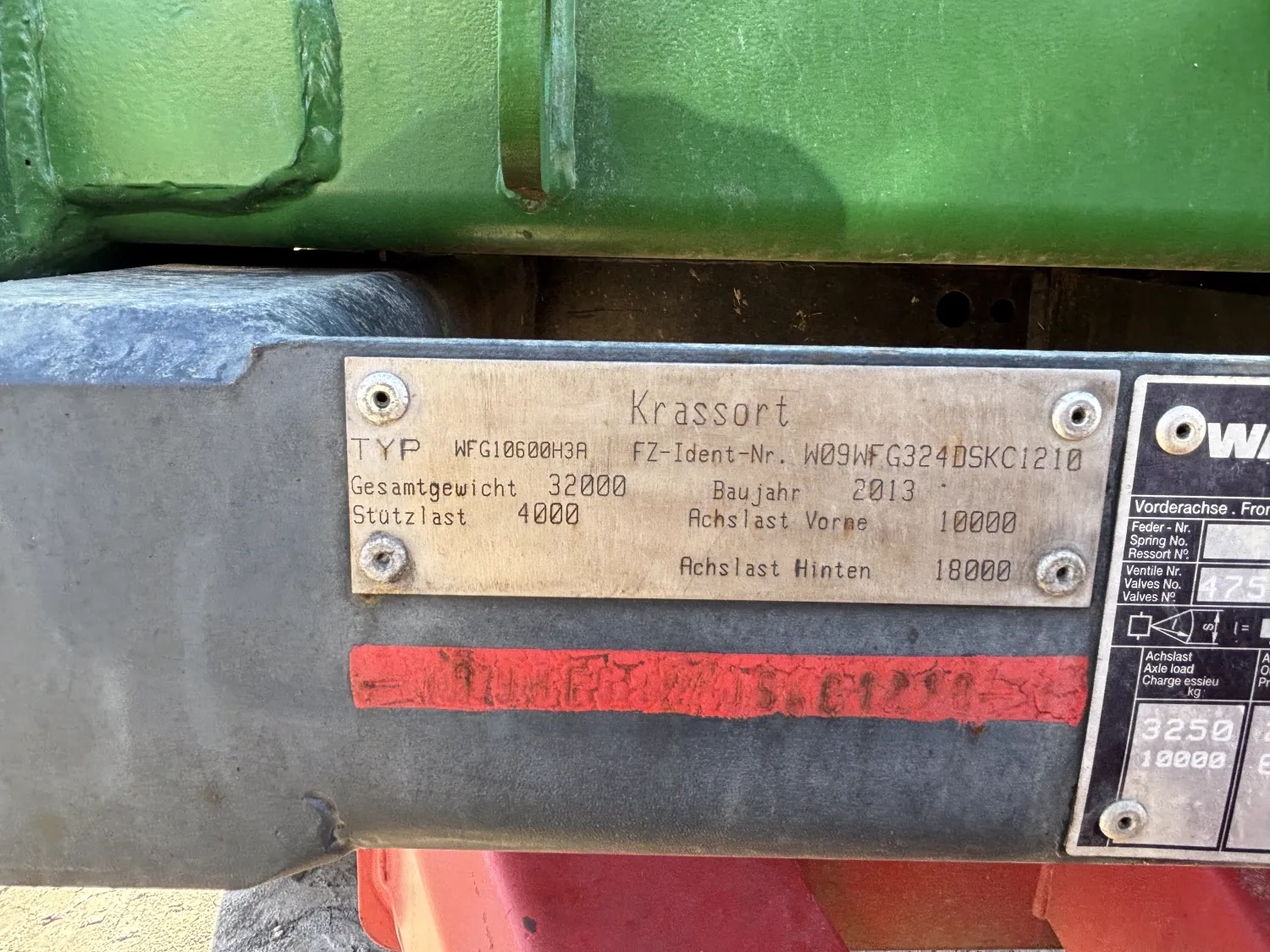 Krassort 3-Achs-Kipper, 50cbm, TÜV 2026