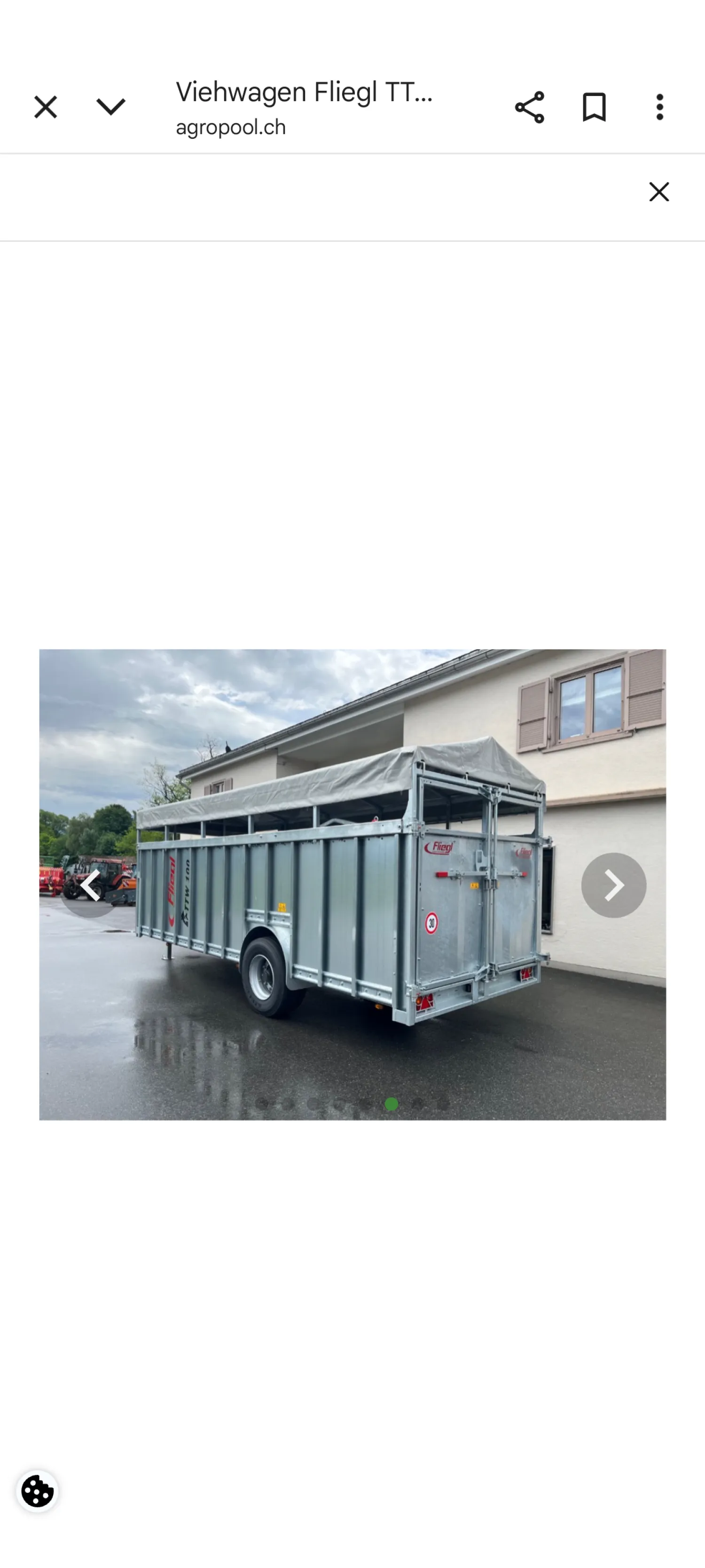 Remorcă pentru animale - Osie hidraulică, 10 tone, 6.3x2.2x2.2m