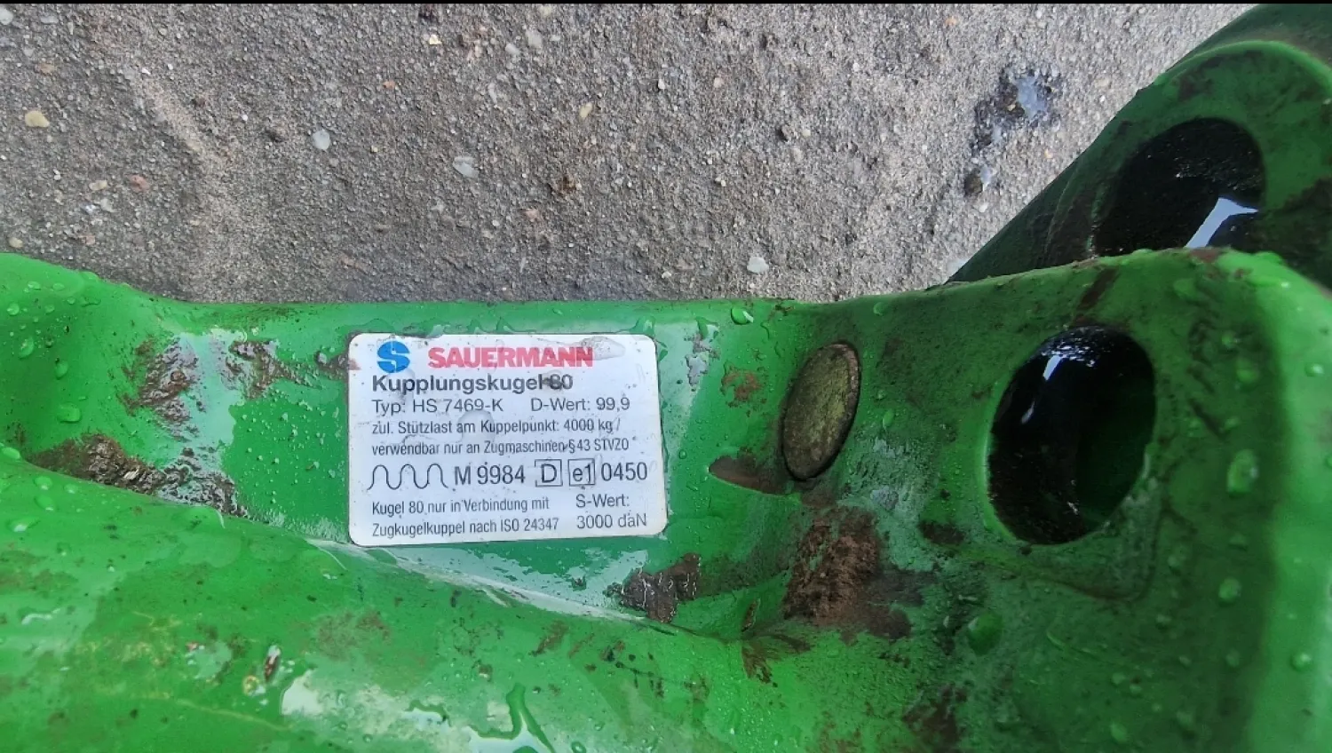 Съединител K80 топка - Sauermann - 390мм ширина - Като нов