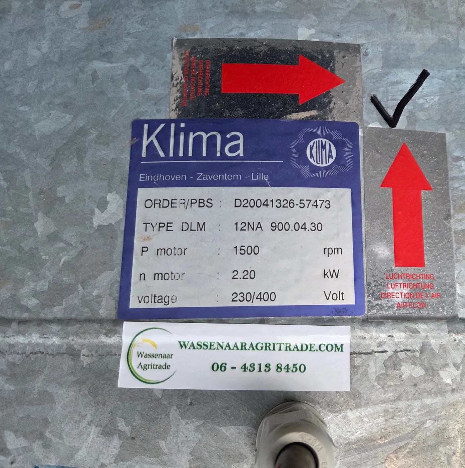 Klima DLM-12Na Axiaalventilatoren - 90cm Diameter