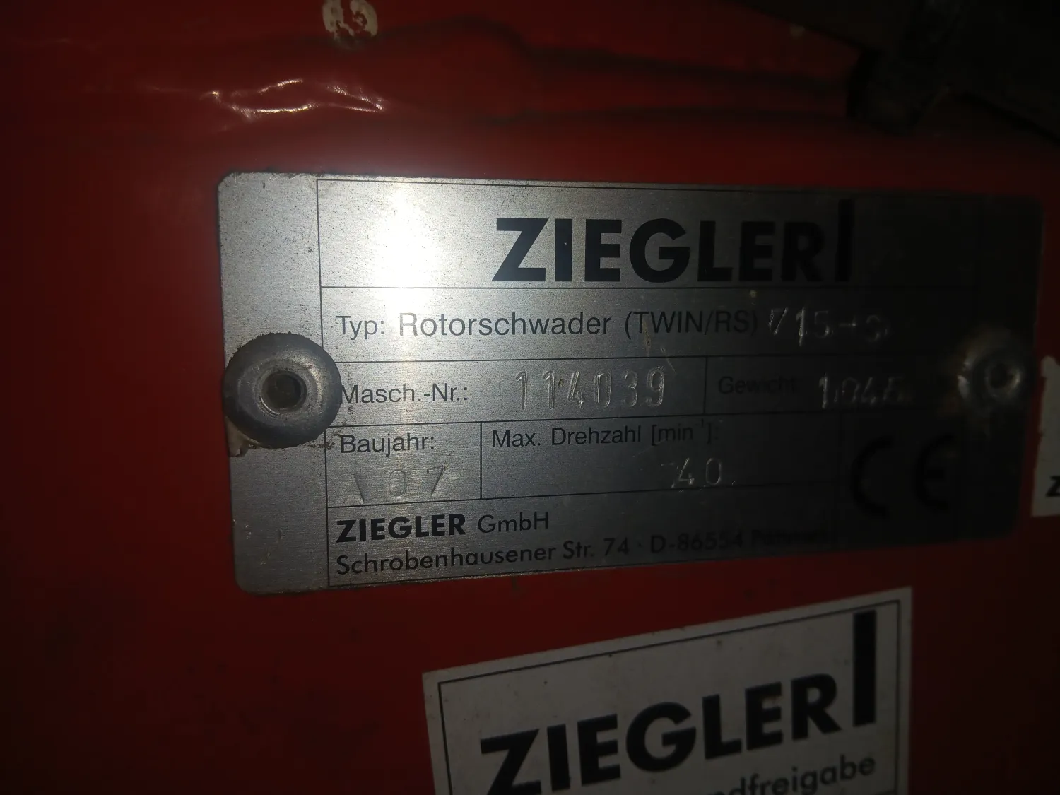 Ziegler 715 Dubbele Hark - 2007 - Knikframe