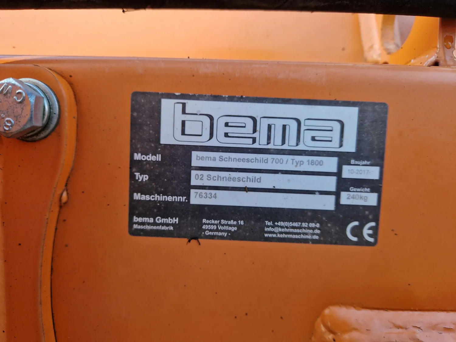 Bema 700/1800 Schieber 2017 - 1.8m Arbeitsbreite