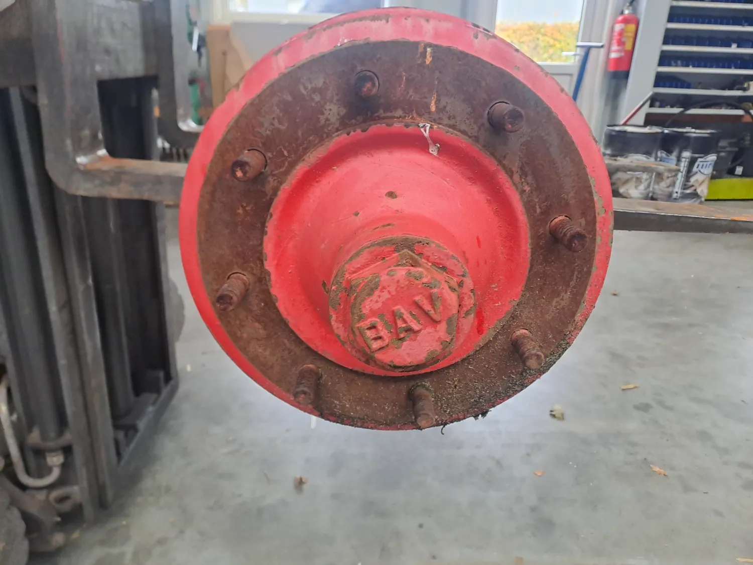 Eje agrícola frenado - 8 orificios, 1.60m ancho