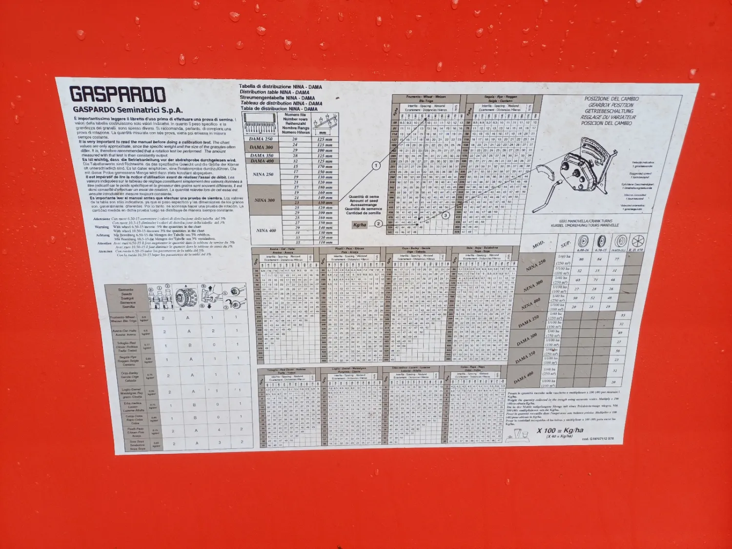 Gaspardo Nina 300 schijvenzaaimachine - Bouwjaar 2014