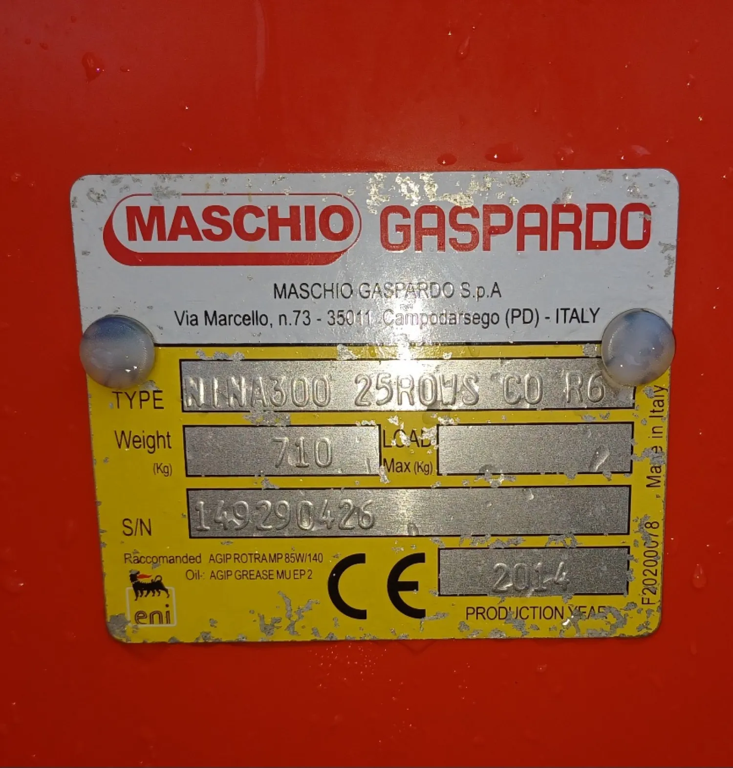 Gaspardo Nina 300 schijvenzaaimachine - Bouwjaar 2014