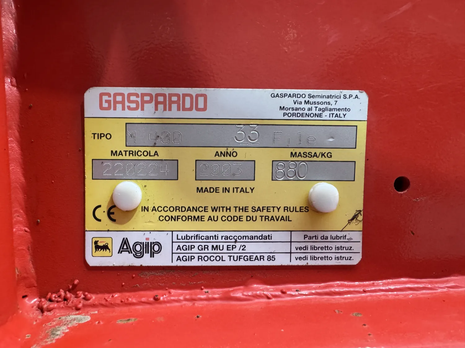 GASPARDO M400 Zaaimachine - 4 meter - Bouwjaar 2003