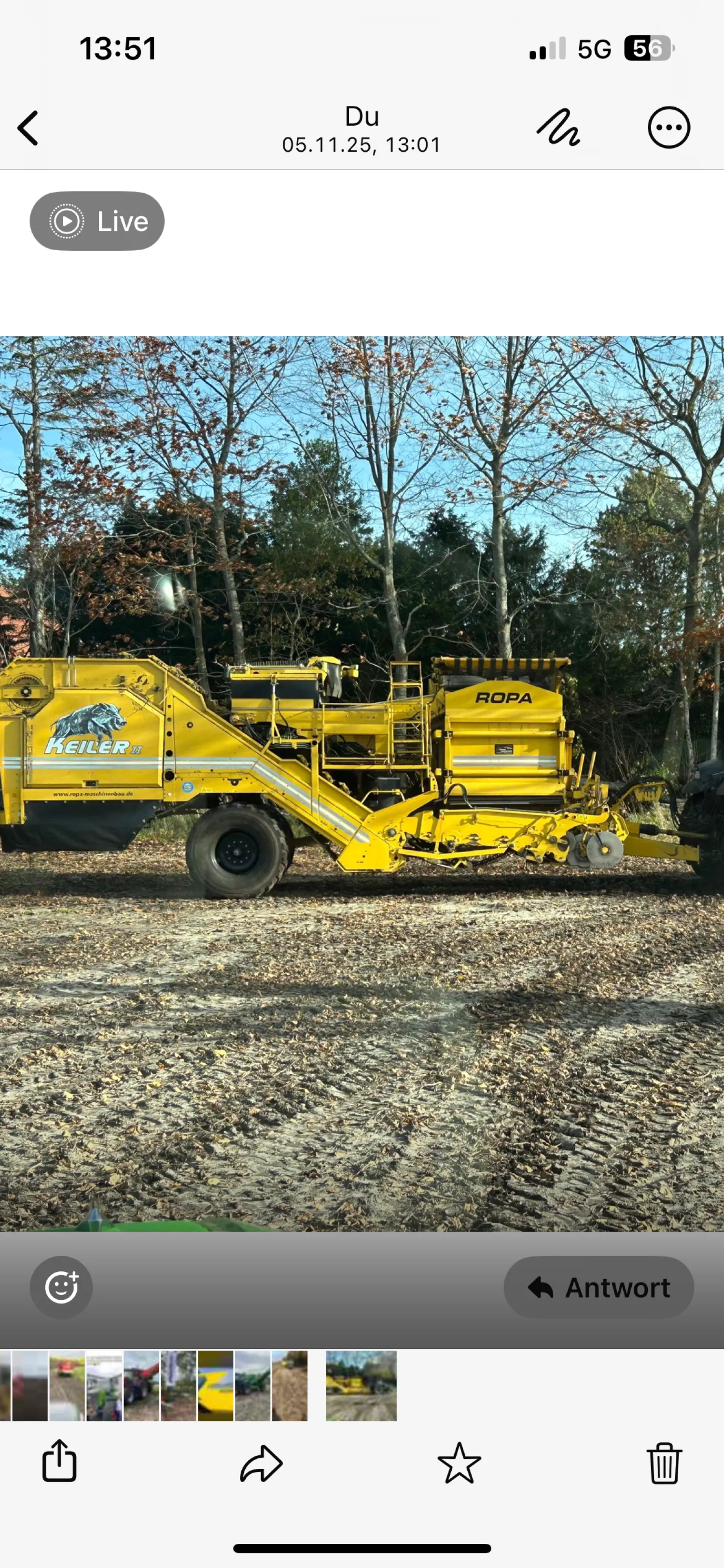 Arracheuse de pommes de terre Ropa Keiler 2 - 2019, Peu Servie