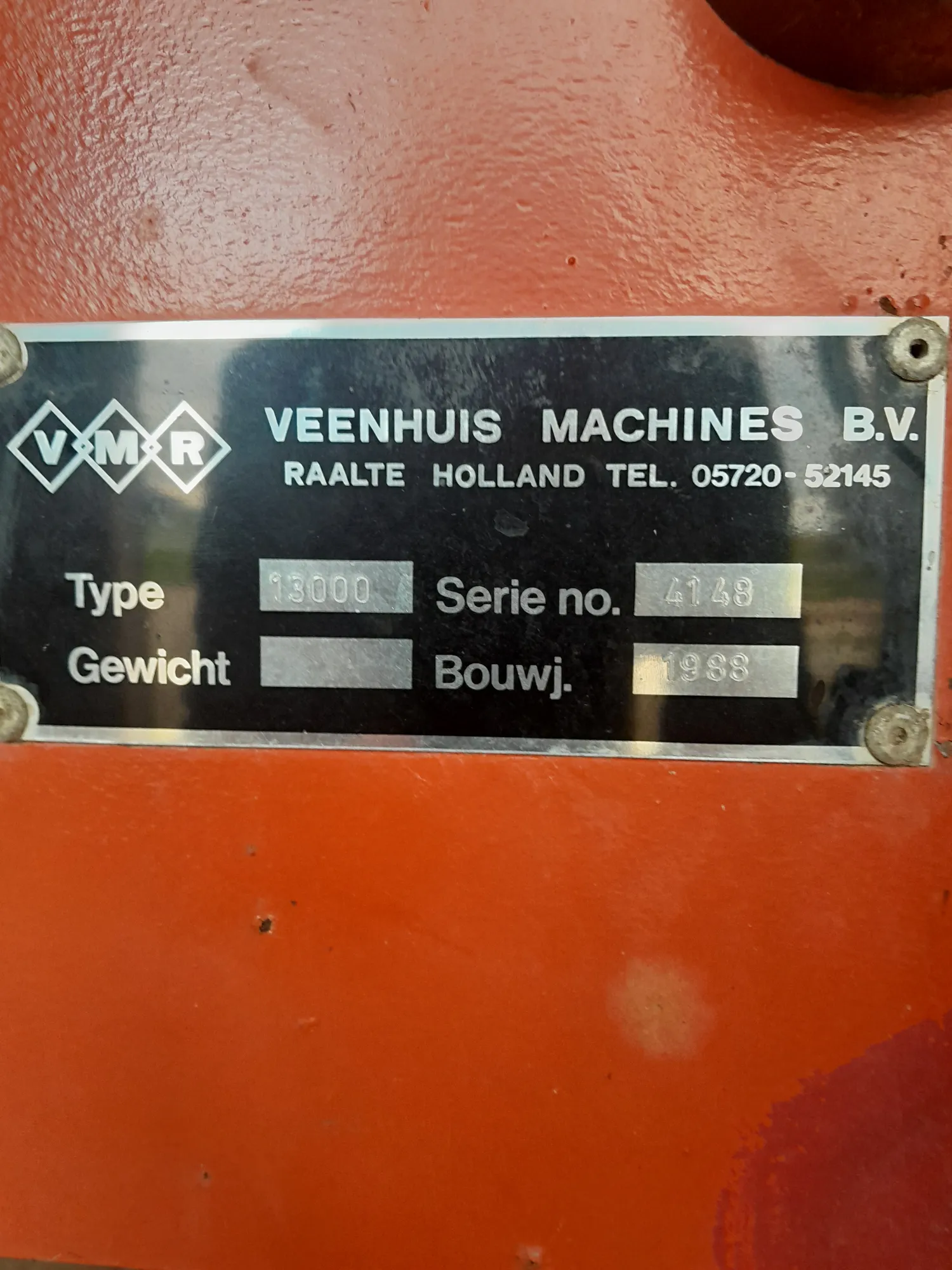 Veenhuis 1300 Kipper te Koop - Bouwjaar 1988