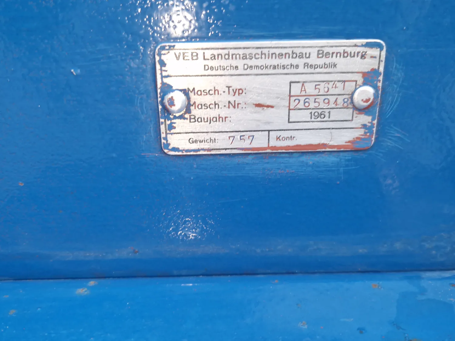 Saxonia VEB Zaaimachine 1961 - Oldtimer Landbouwmachine