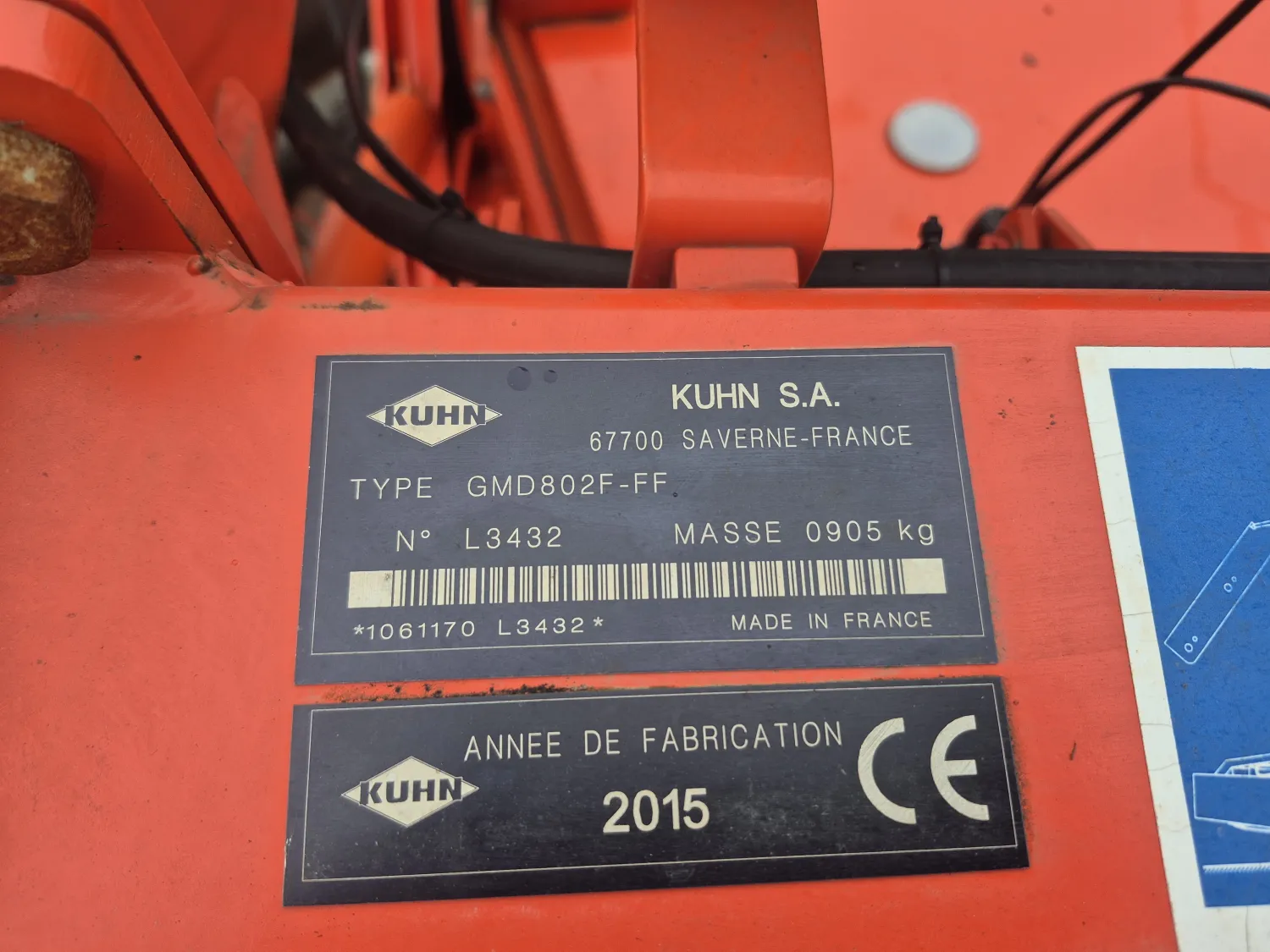 Kuhn GMD 802 Frontmaaier (2015) met Zwadtrommels