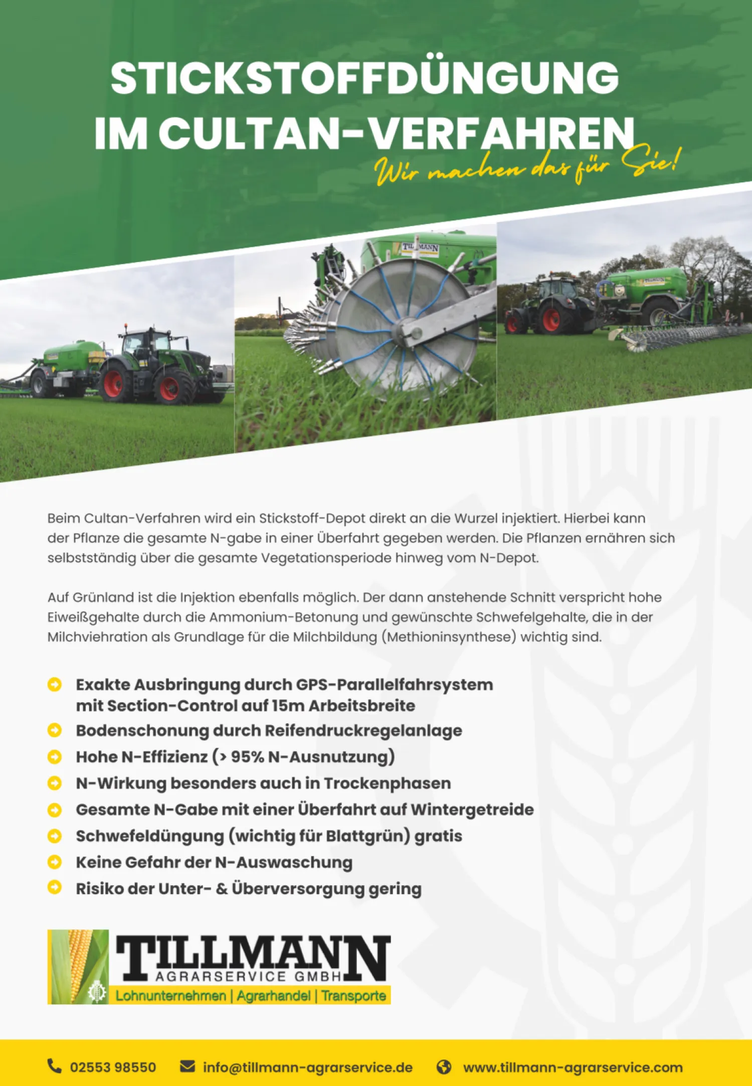 CULTAN Fertilization Ochtrup Area (150km Radius)