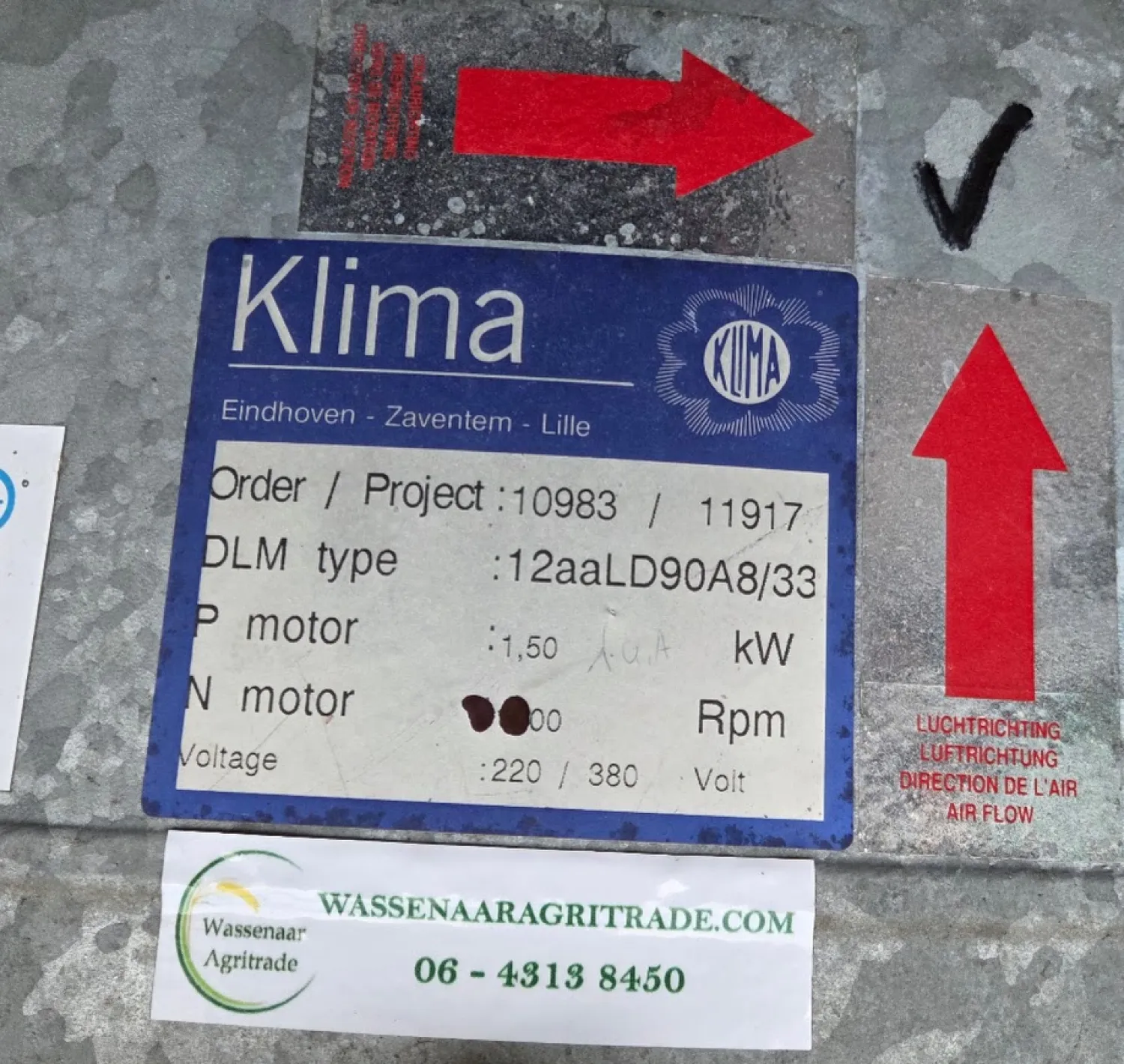Klima DLM-12aaLD Low-noise Axiaalventilator | 1.5KW