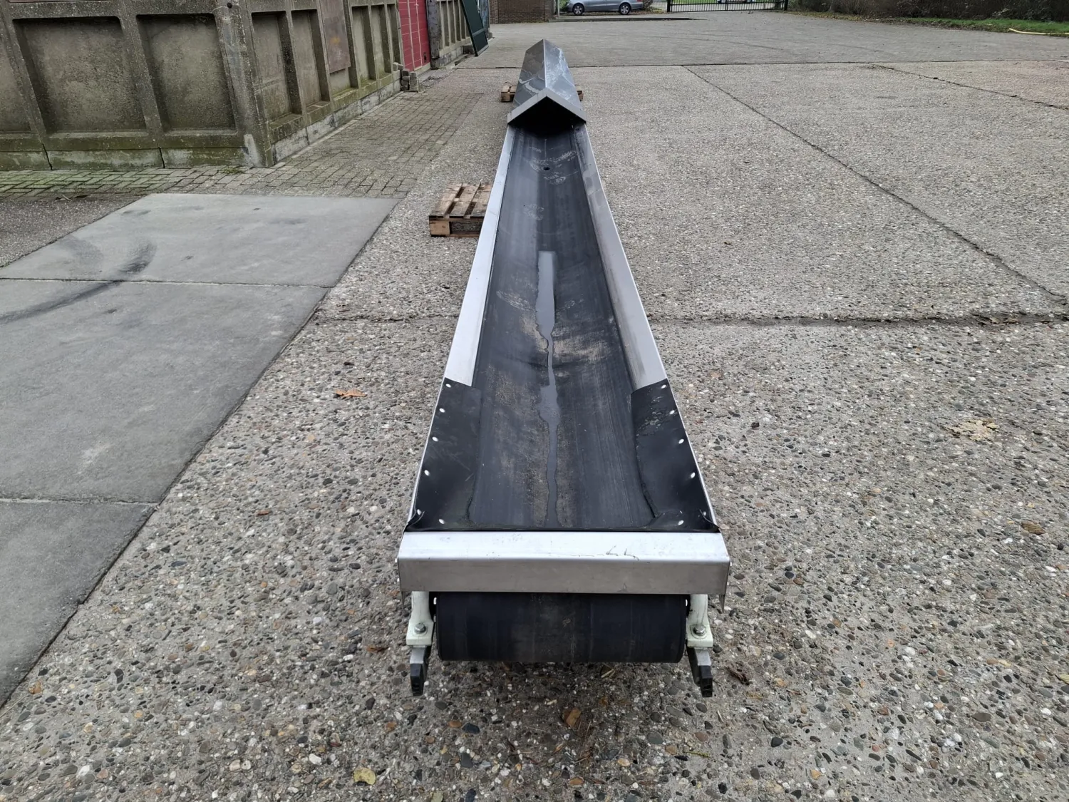 RVS Transportband - 13 meter x 50 cm - Lichte trogvorm