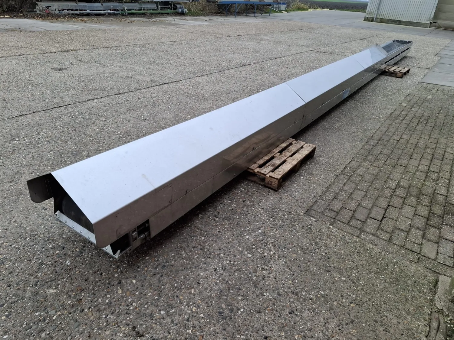 RVS Transportband - 13 meter x 50 cm - Lichte trogvorm