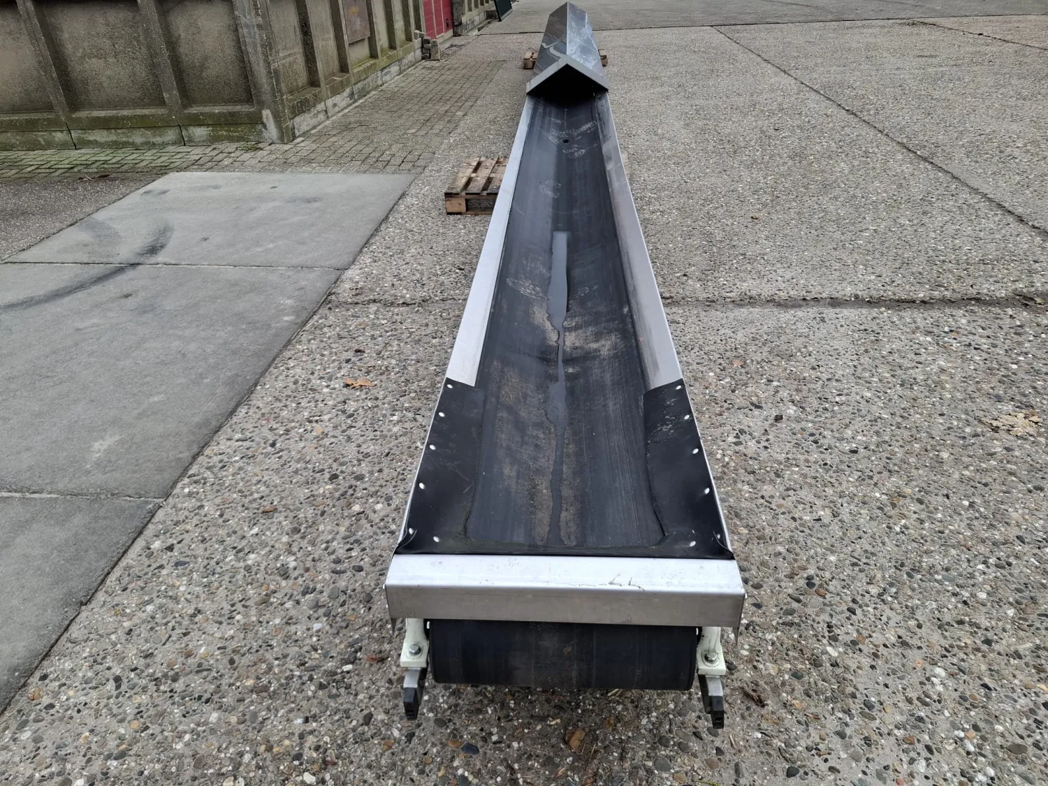 RVS Transportband - 13 meter x 50 cm - Lichte trogvorm