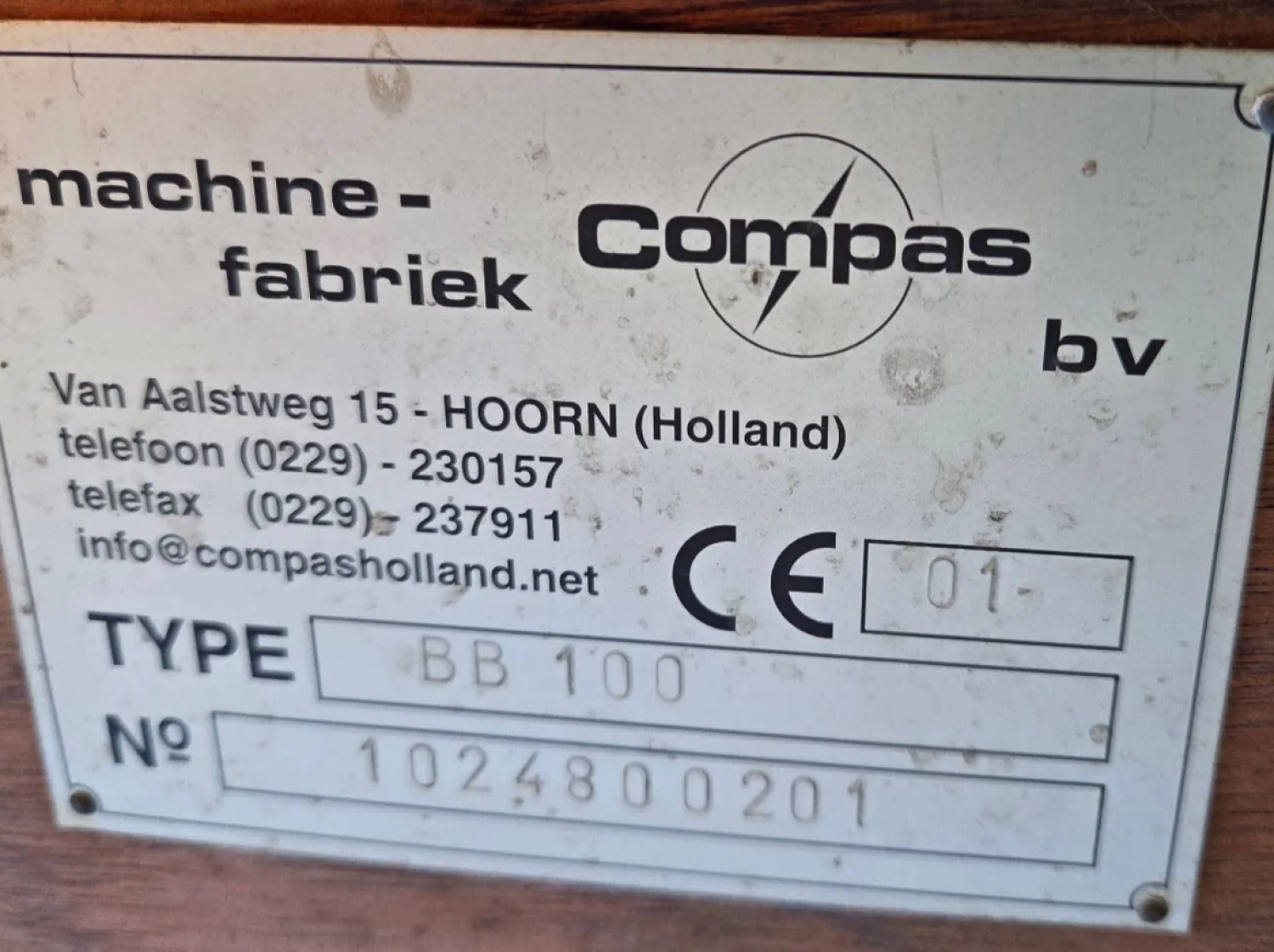 Compas BB100 Bochtband - 90 Graden, 100cm Breed