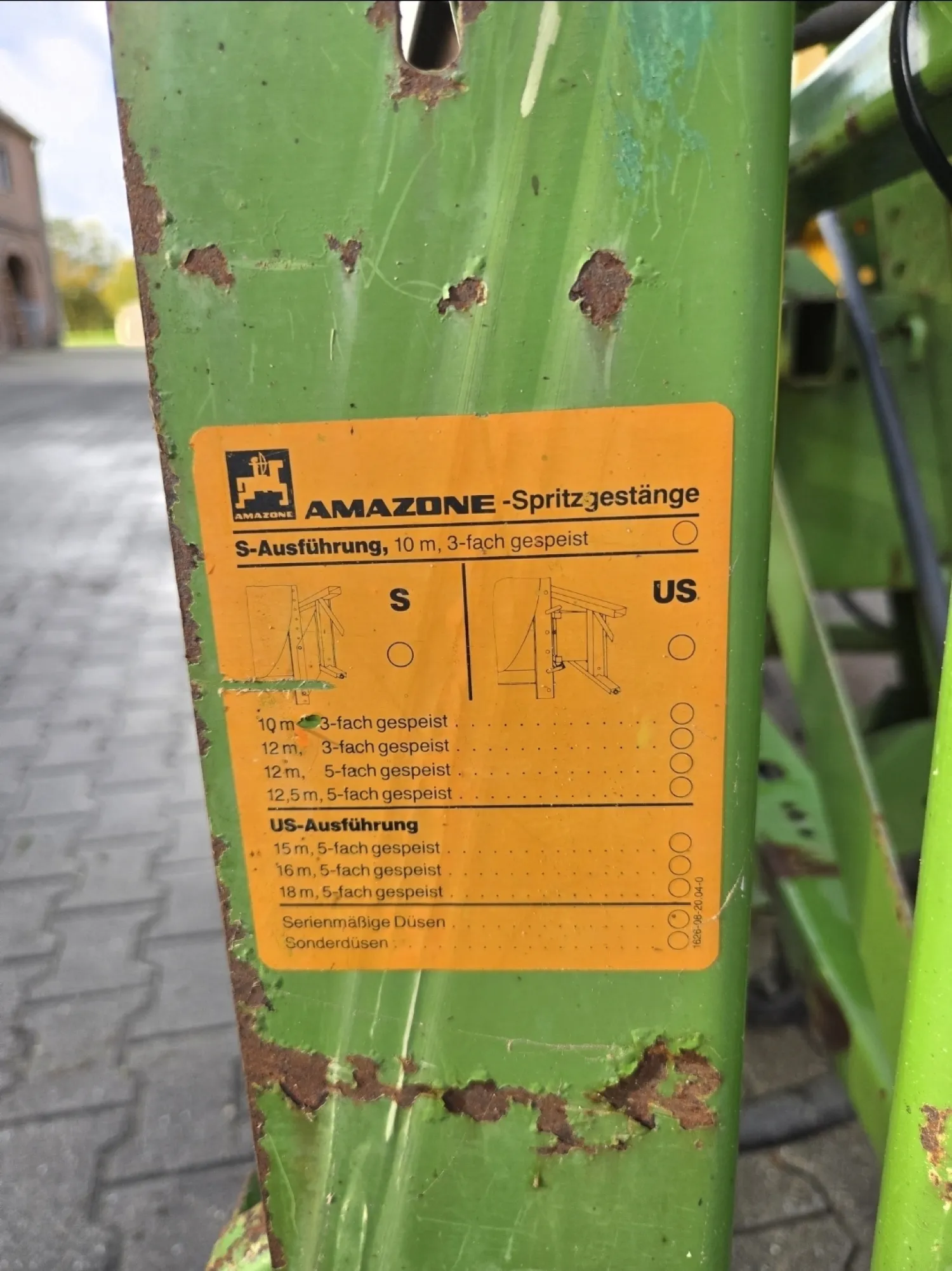 Defecte Amazone veldspuit voor hobbyisten/onderdelen